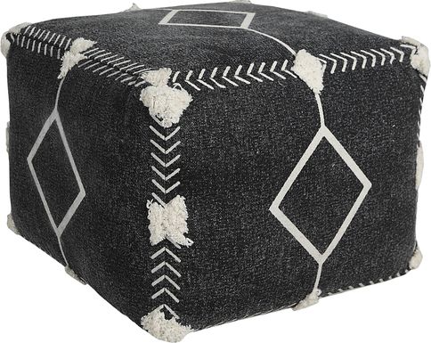 Glasella Black/White Pouf
