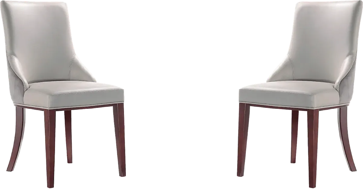 Glaspey Light Gray Faux Leather,Velvet Dining Chair Rooms to Go