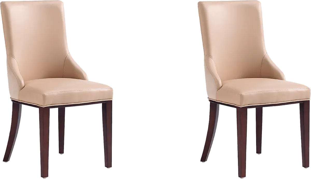 Glaspey Tan Beige,Brown Faux Leather,Velvet Dining Chair Rooms to Go