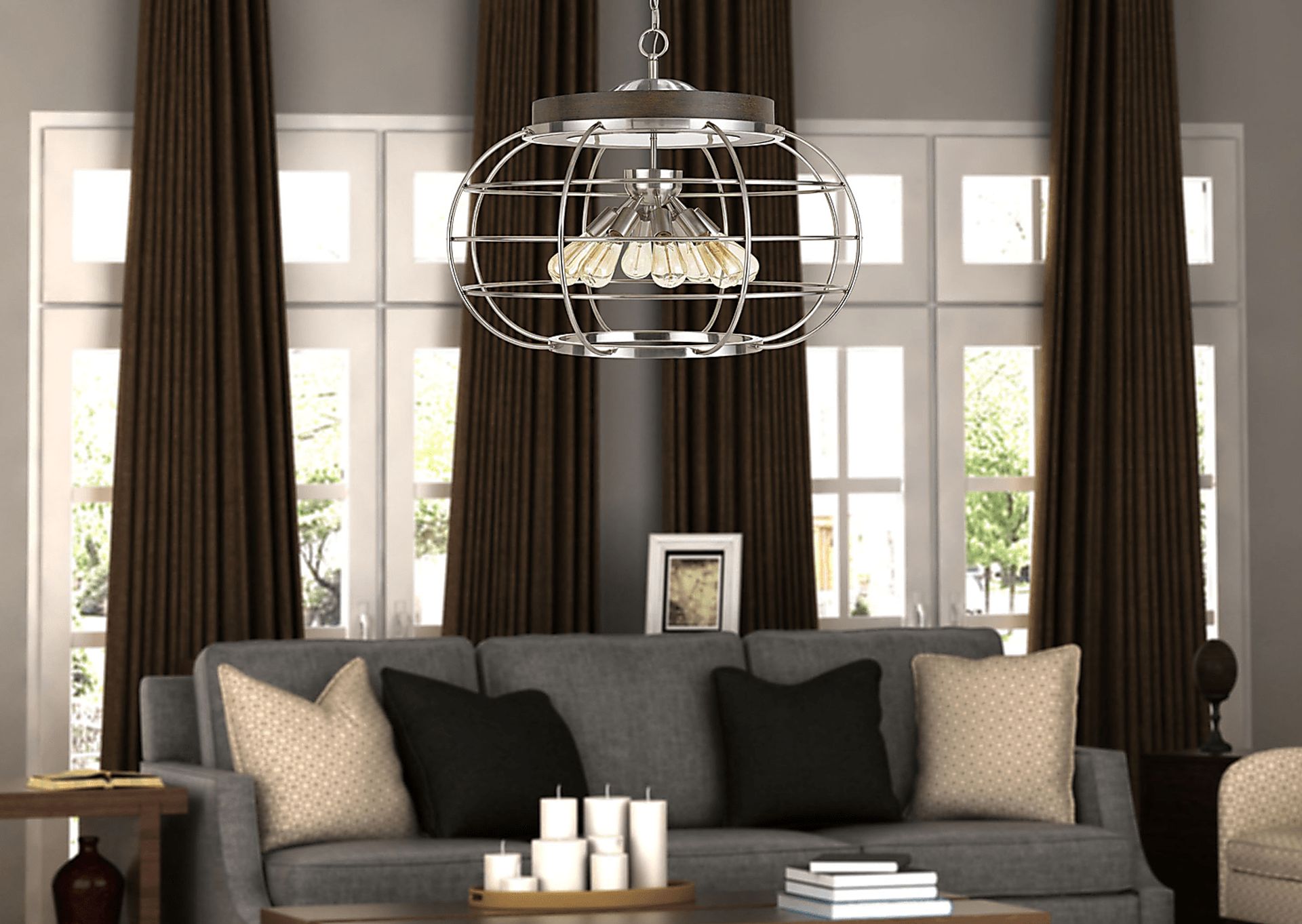 Glasshouse Nickel Chandelier - Image 2