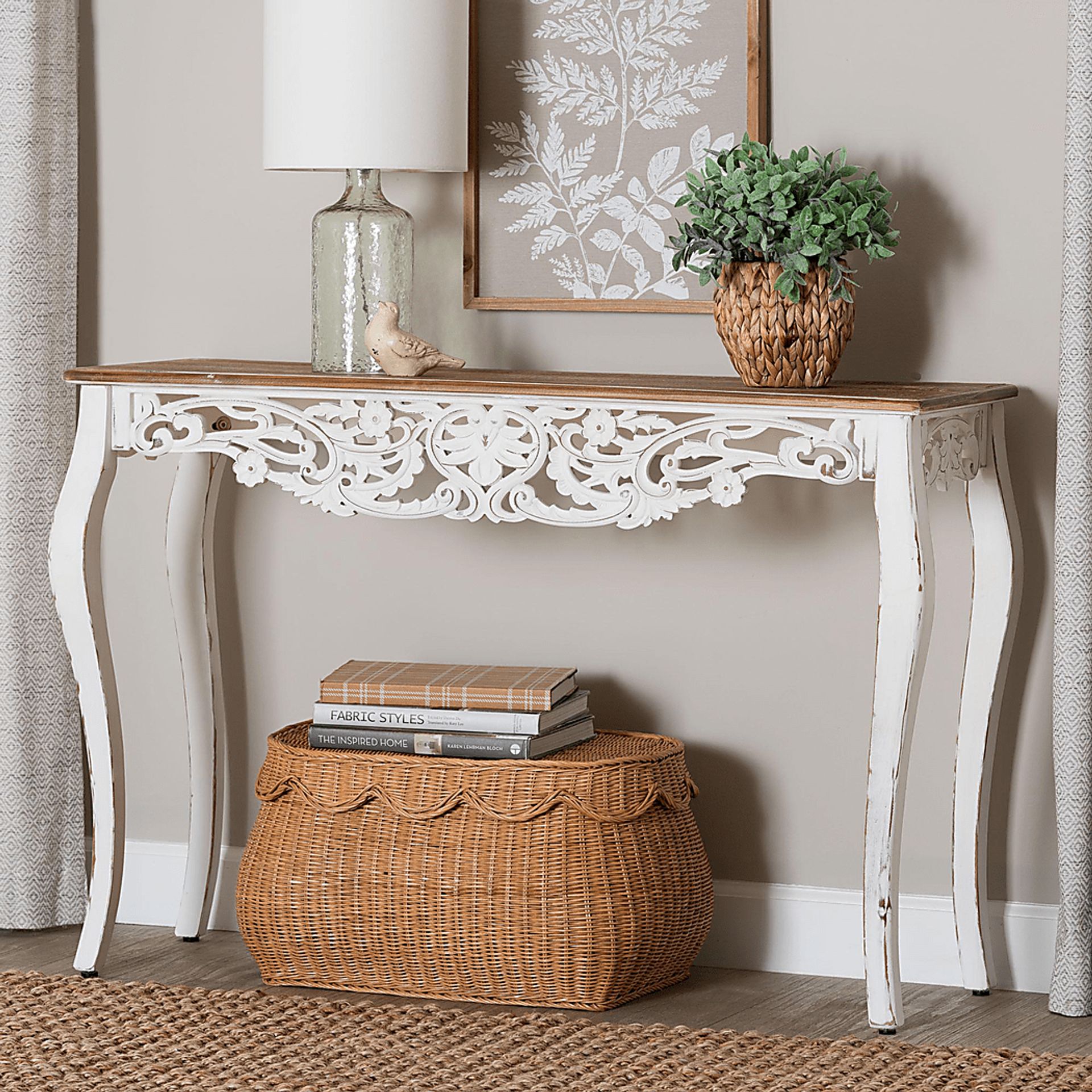Glasu Brown/White Console Table - Image 2
