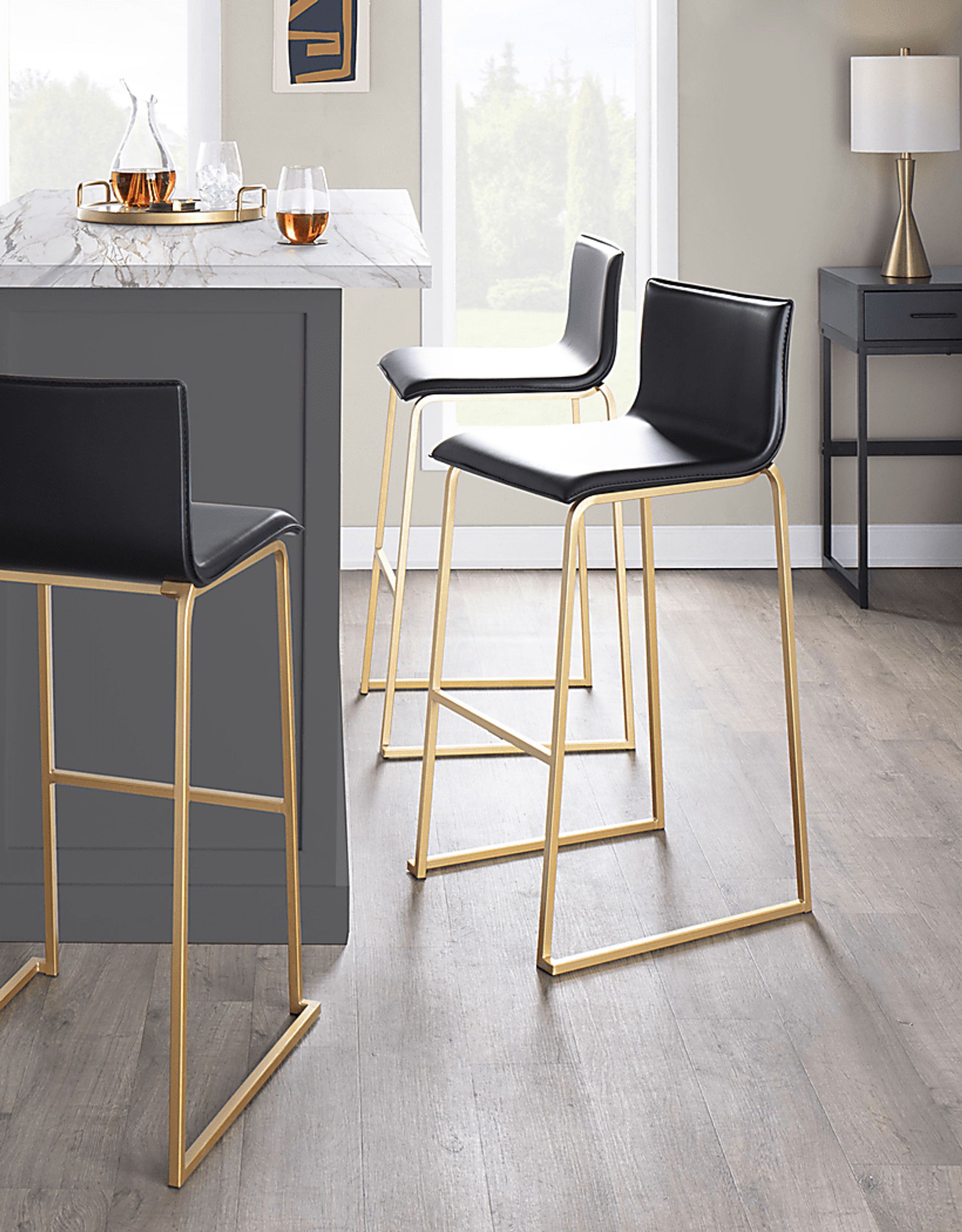 Glatigny I Black Barstool Set of 2 - Image 8