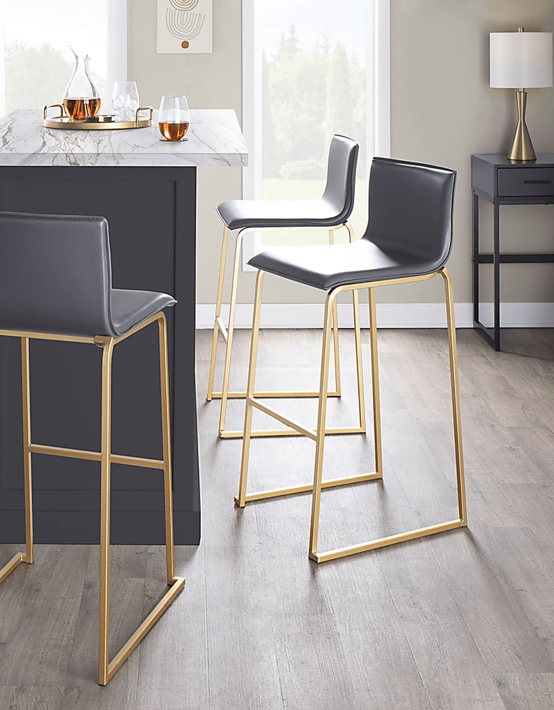 Glatigny I Gray Barstool Set of 2 - Image 8