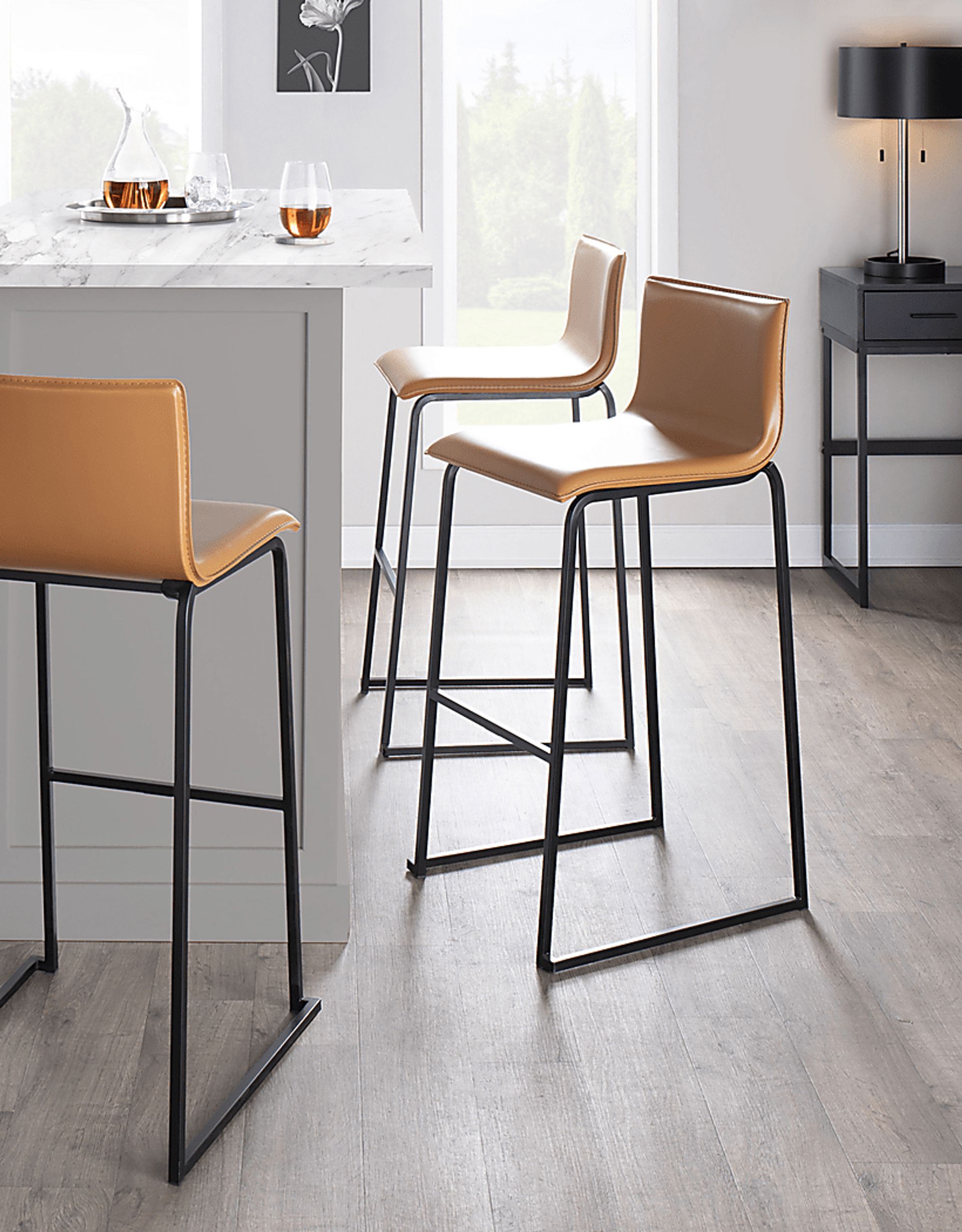 Glatigny II Camel Barstool Set of 2 - Image 8