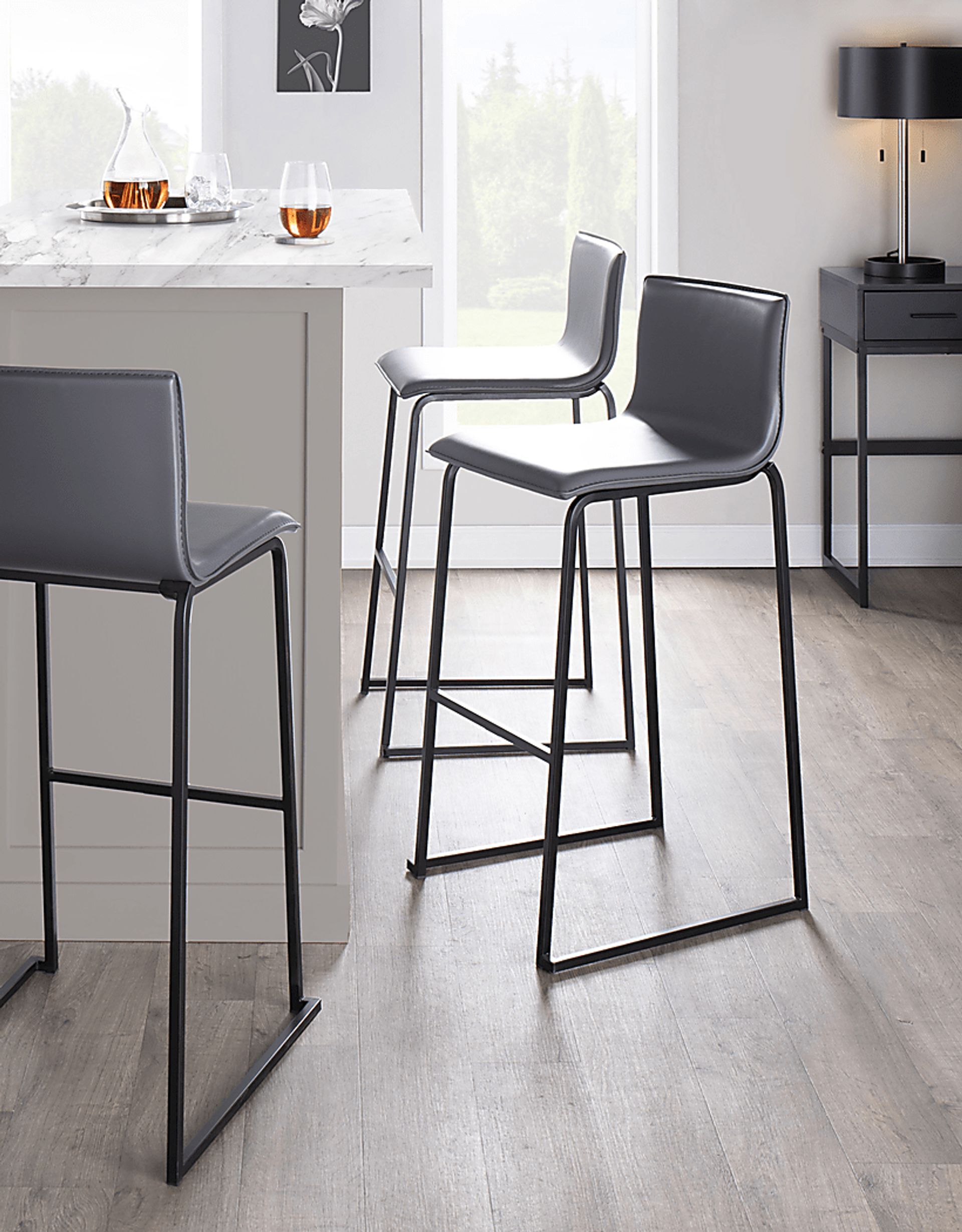 Glatigny II Gray Barstool Set of 2 - Image 8