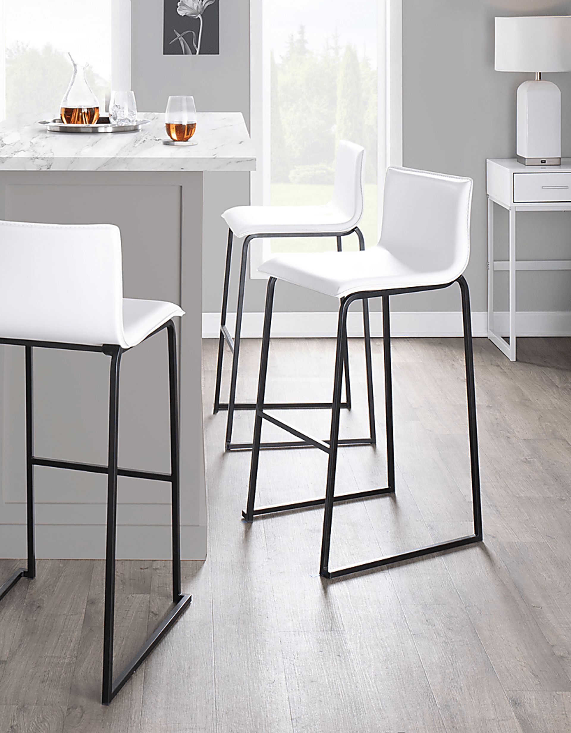 Glatigny II White Barstool Set of 2 - Image 8