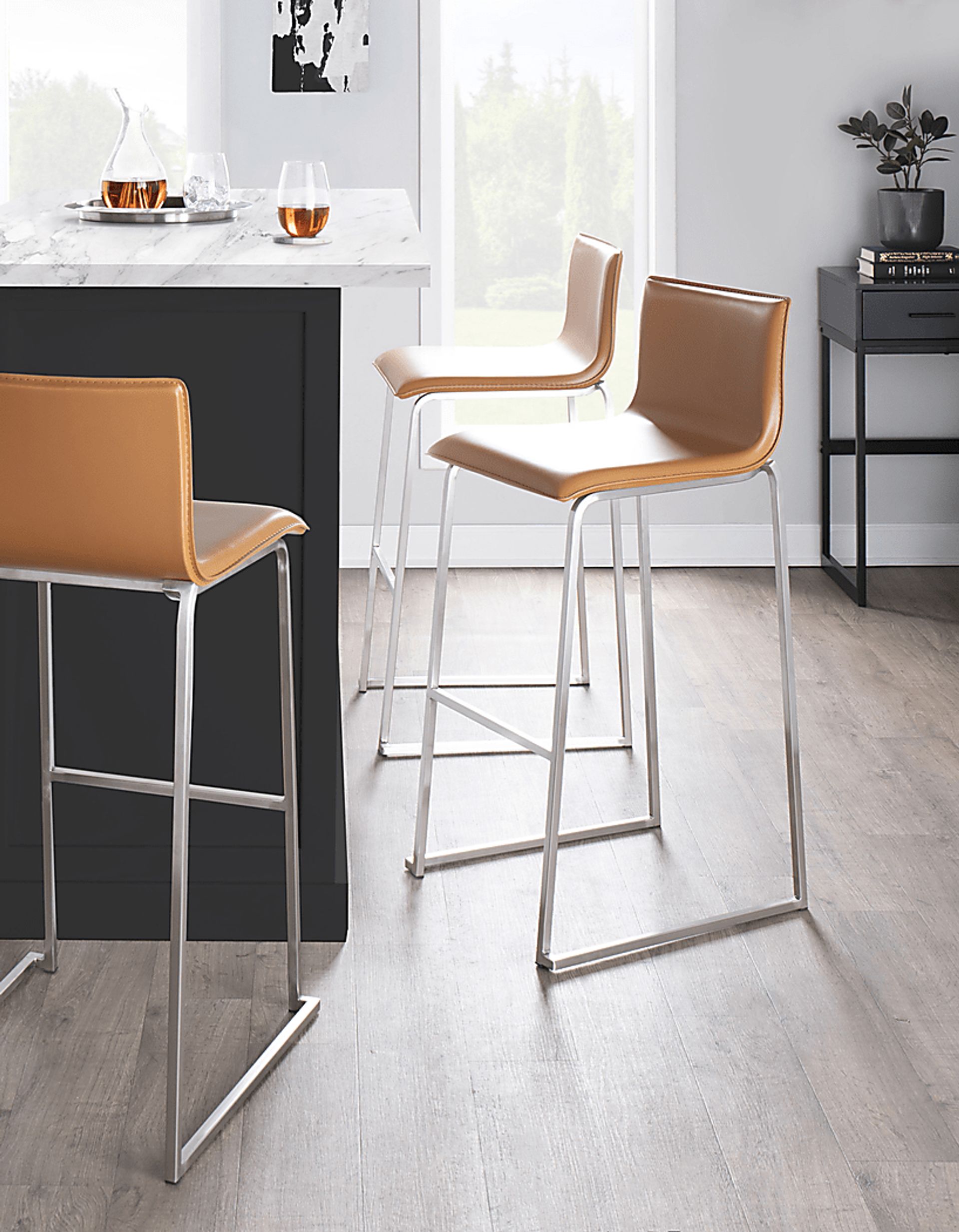 Glatigny III Camel Barstool Set of 2 - Image 9