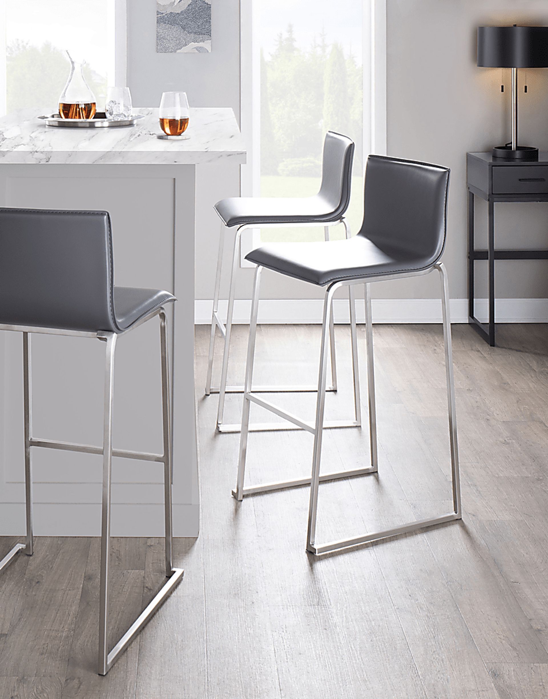 Glatigny III Gray Barstool Set of 2 - Image 8