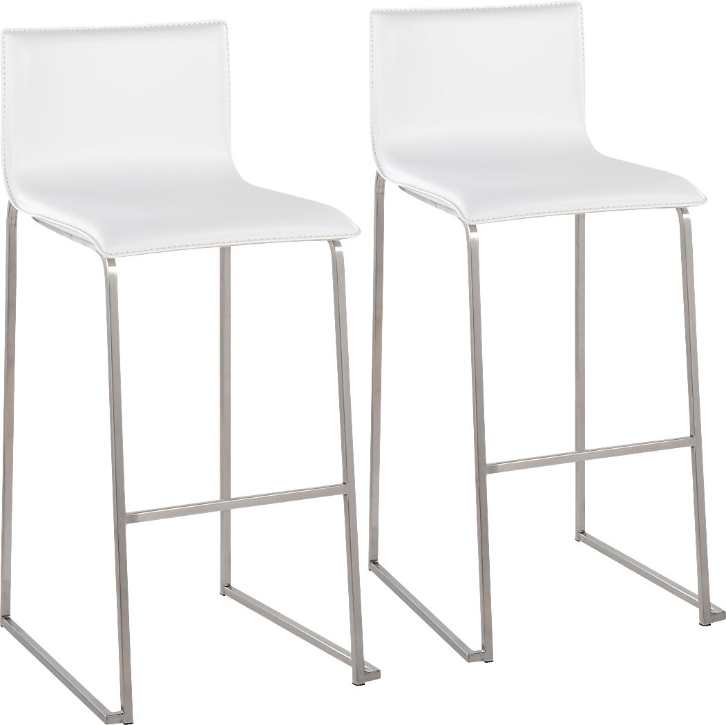 Glatigny III White Barstool Set of 2