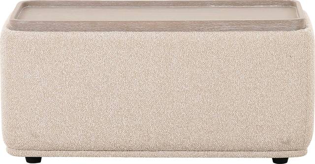 Gleasony Cream Ottoman - Thumbnail - Image 2