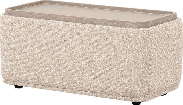Gleasony Cream Ottoman - Thumbnail - Image 3