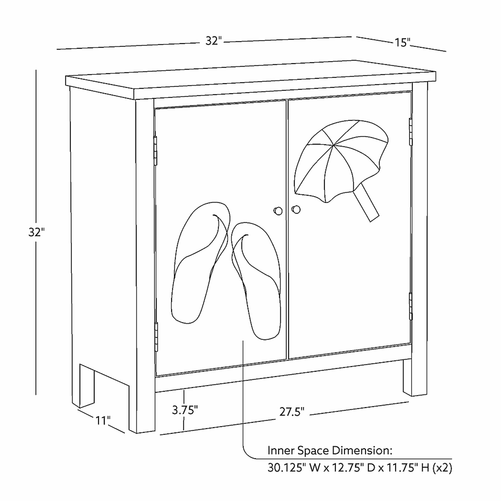 Glen Cay White Accent Cabinet - Image 15