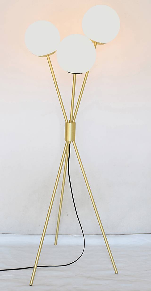Glen Haven Court Gold Floor Lamp - Thumbnail - Image 2