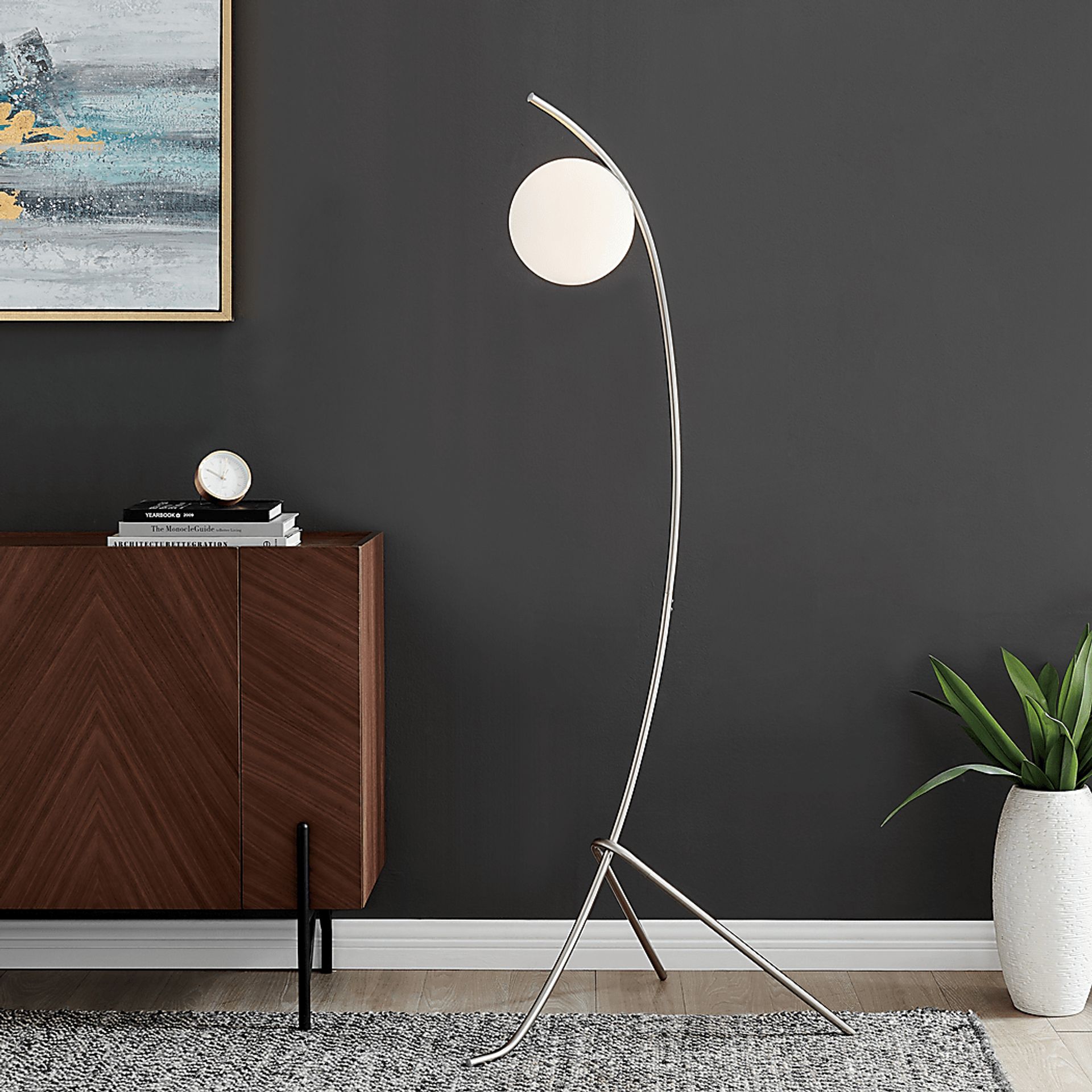 Glen Haven Place Silver Floor Lamp - Image 3