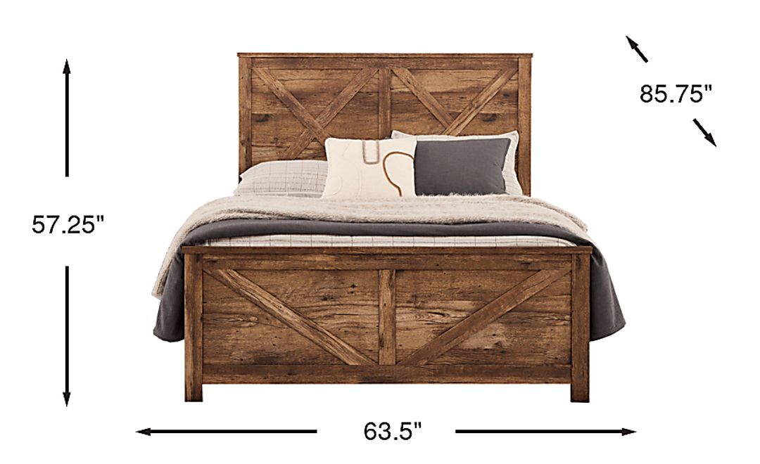 Glen Oaks Brown 3 Pc Queen Panel Bed