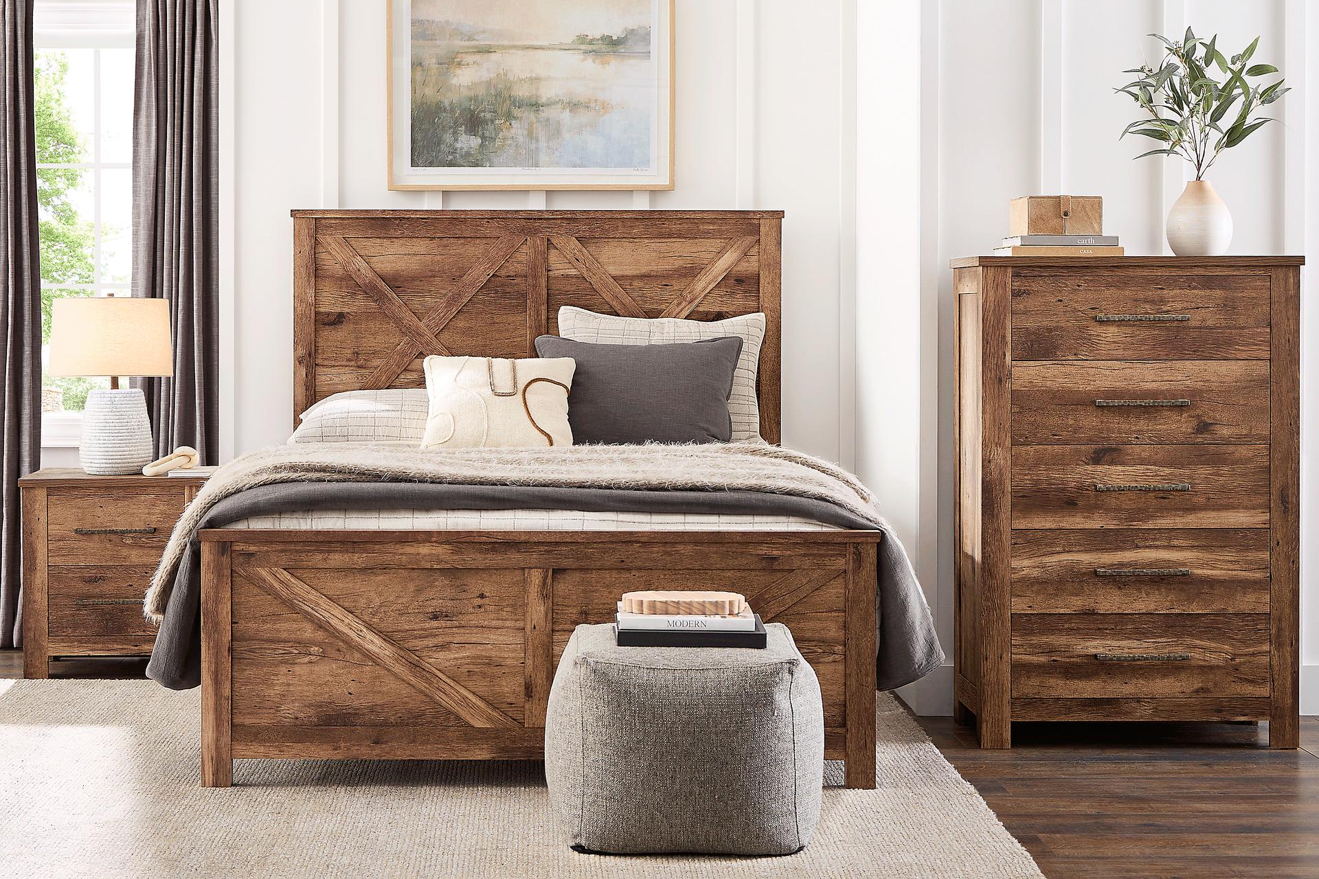 Glen Oaks Brown 5 Pc Queen Panel Bedroom