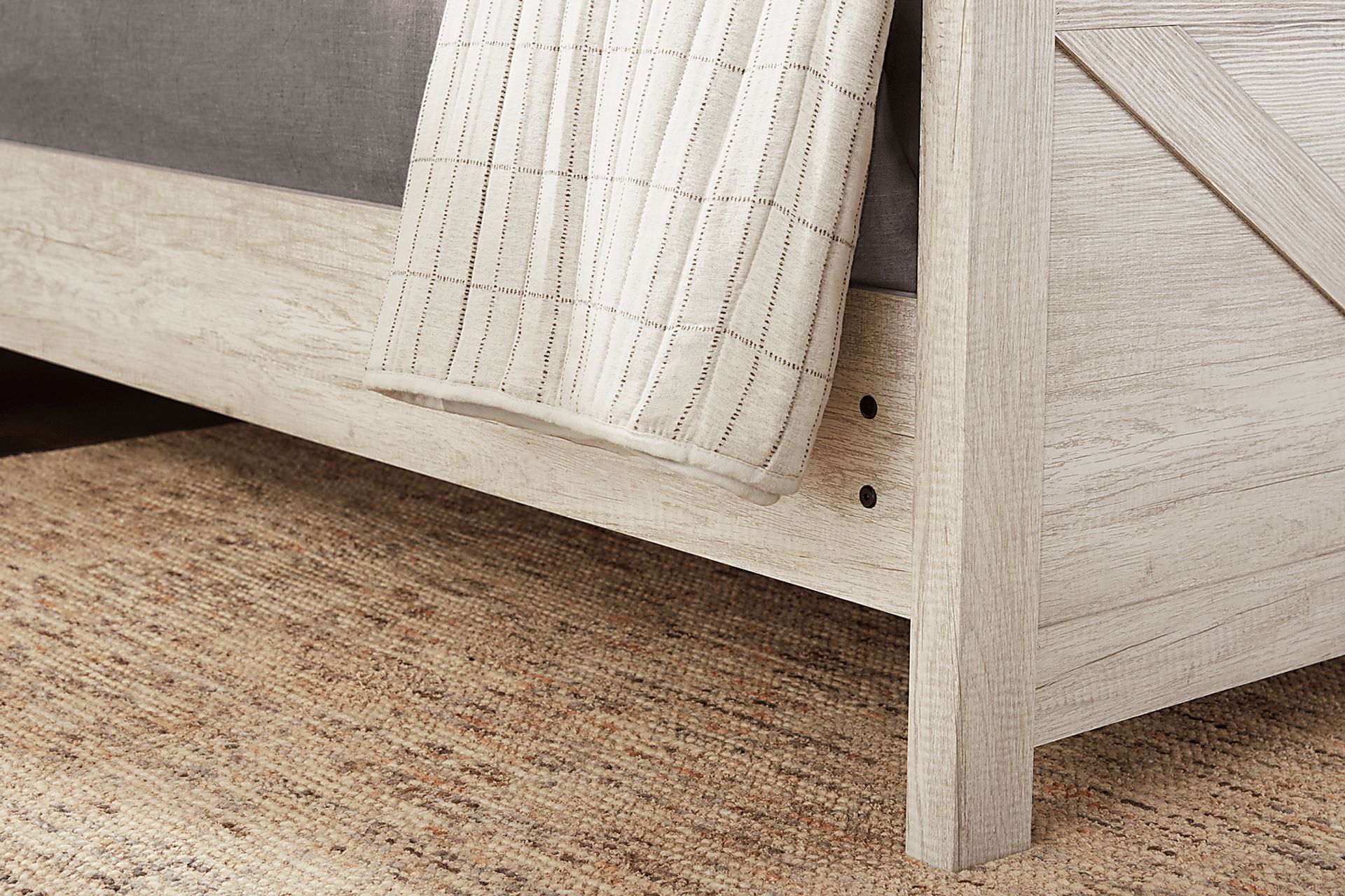 Glen Oaks White 3 Pc Queen Panel Bed - Image 4