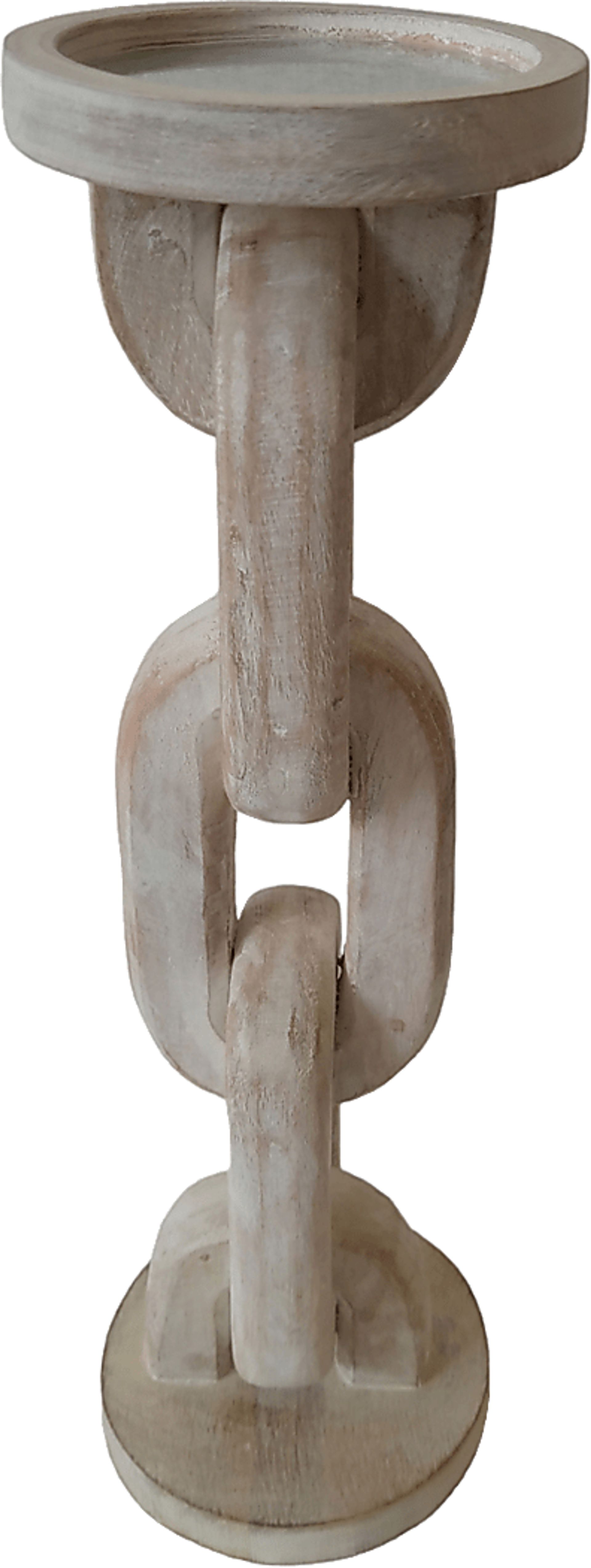 Glenancoe White 14 in. Pillar Candle Holder - Image 1