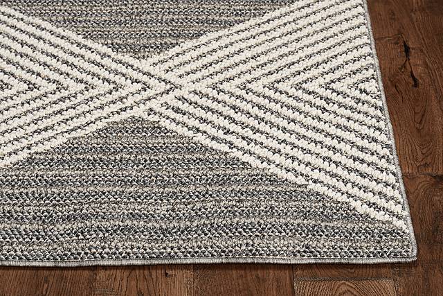 Glenavon Gray 7'10 x 10'1 Indoor/Outdoor Rug - Thumbnail - Image 3
