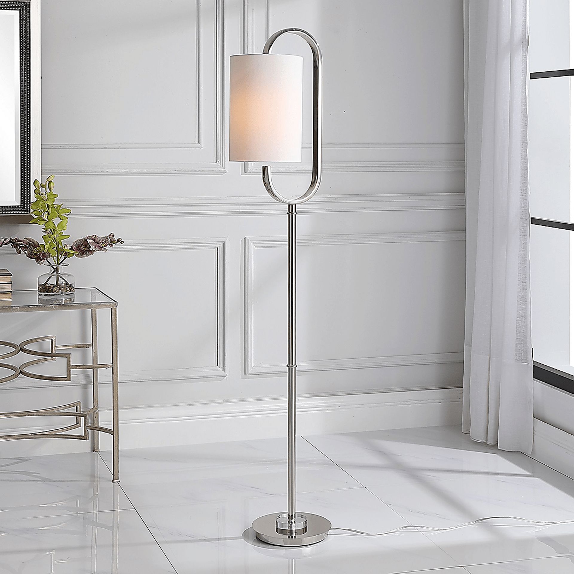 Glencoe Court Nickel Floor Lamp - Image 5