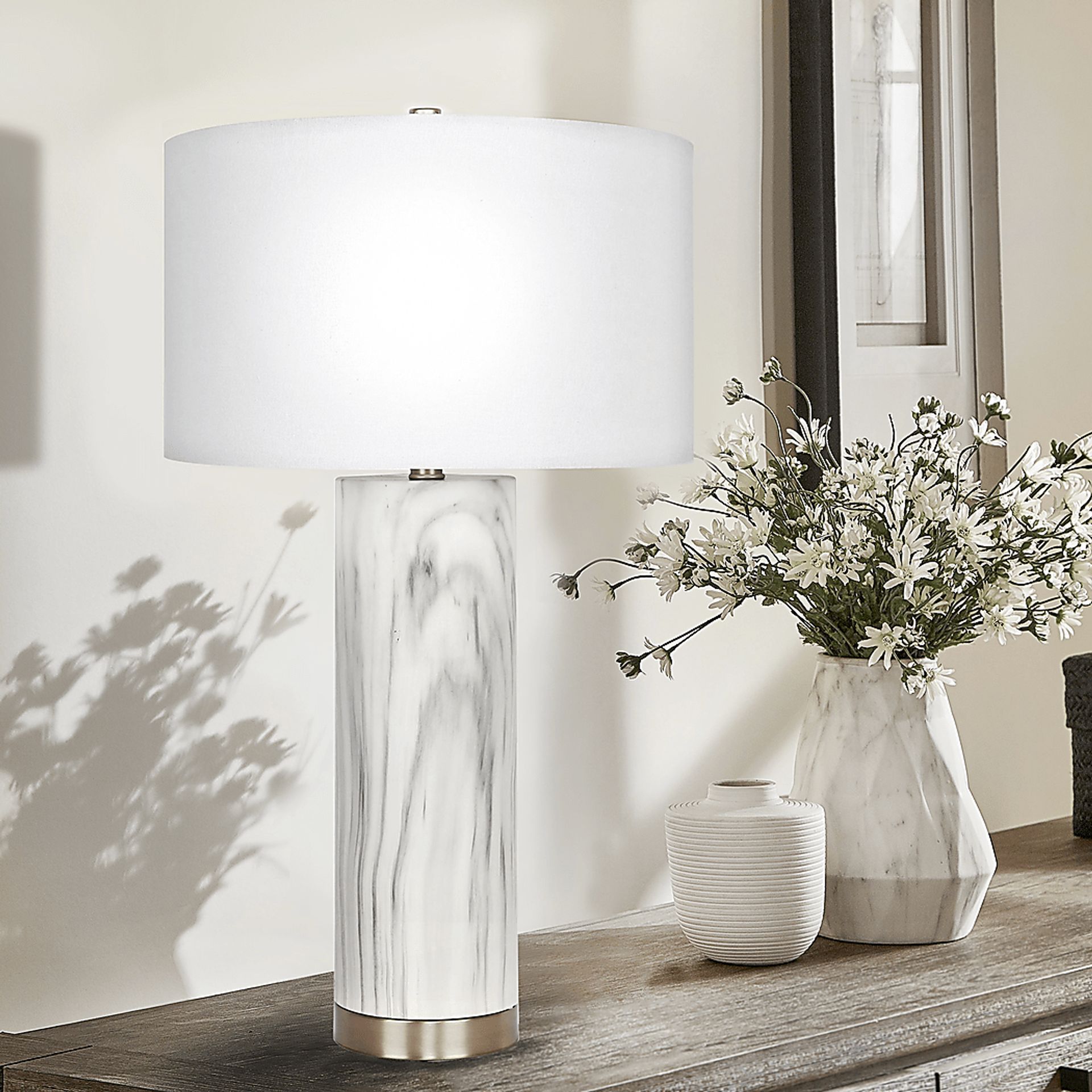Glencoe Post White Lamp - Image 3
