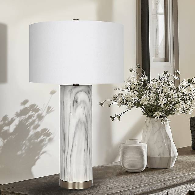 Glencoe Post White Lamp - Thumbnail - Image 4