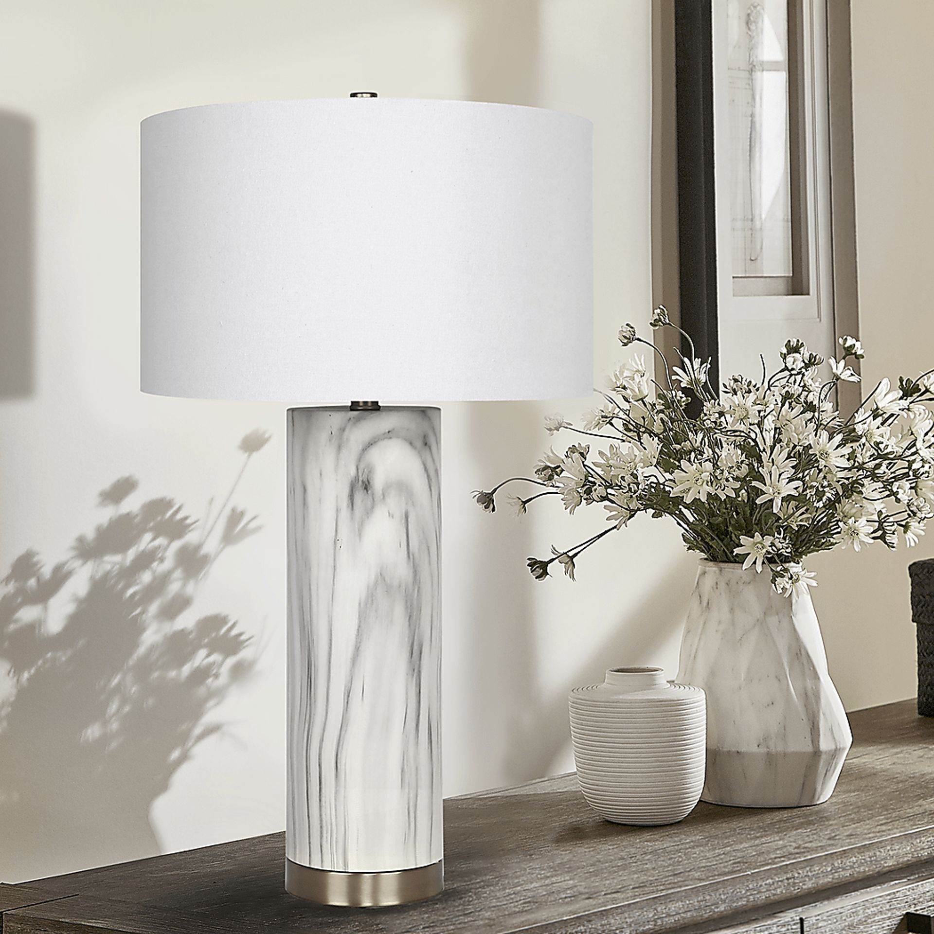 Glencoe Post White Lamp - Image 4