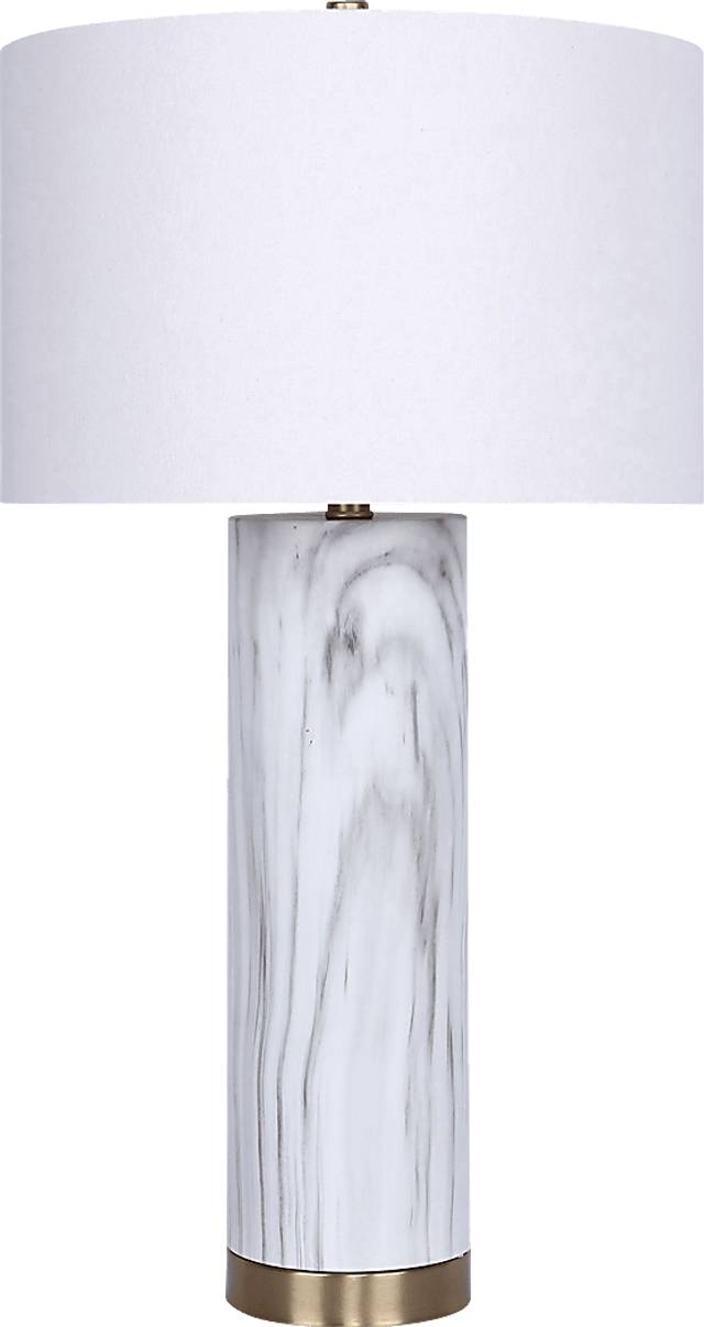 Glencoe Post White Lamp - Thumbnail - Image 1