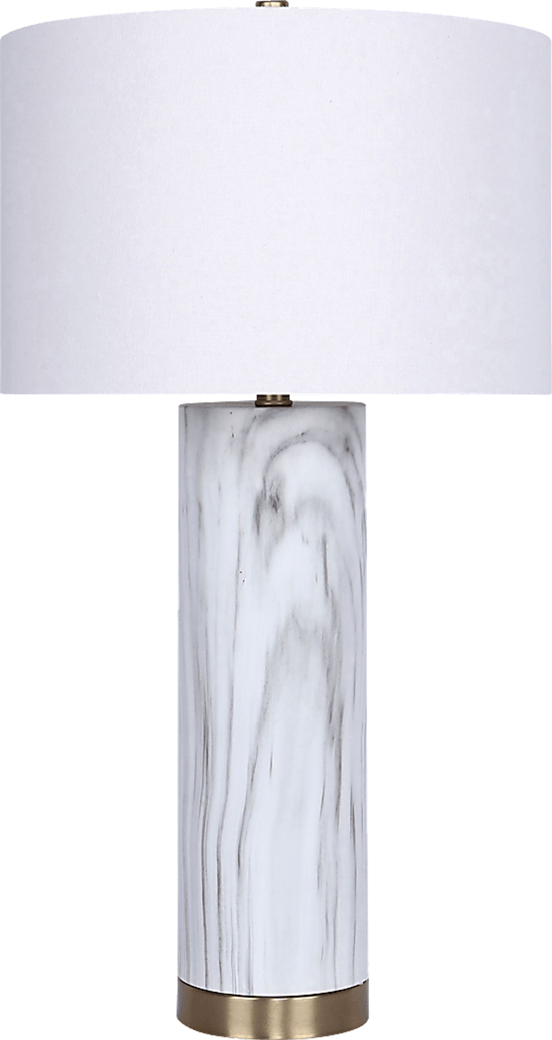 Glencoe Post White Lamp - Image 1