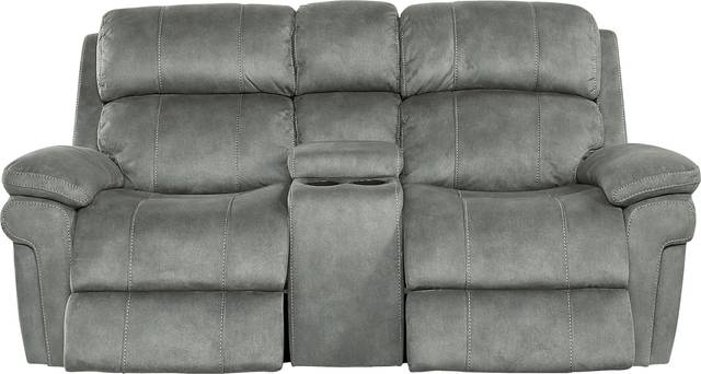 Glendale Charcoal Power Reclining Console Loveseat - Thumbnail - Image 2
