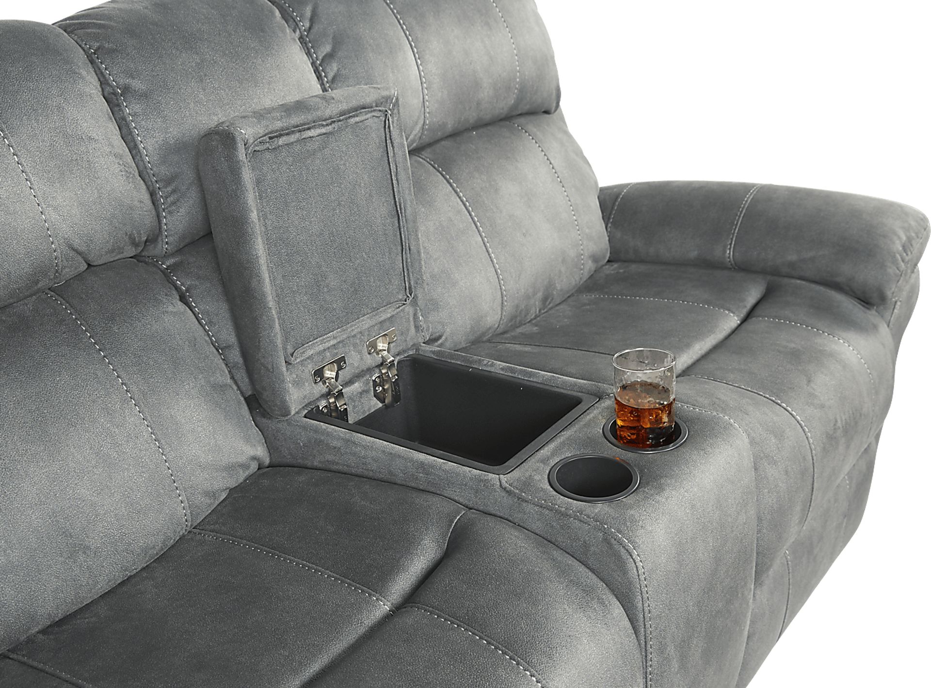 Glendale Charcoal Power Reclining Console Loveseat - Image 3