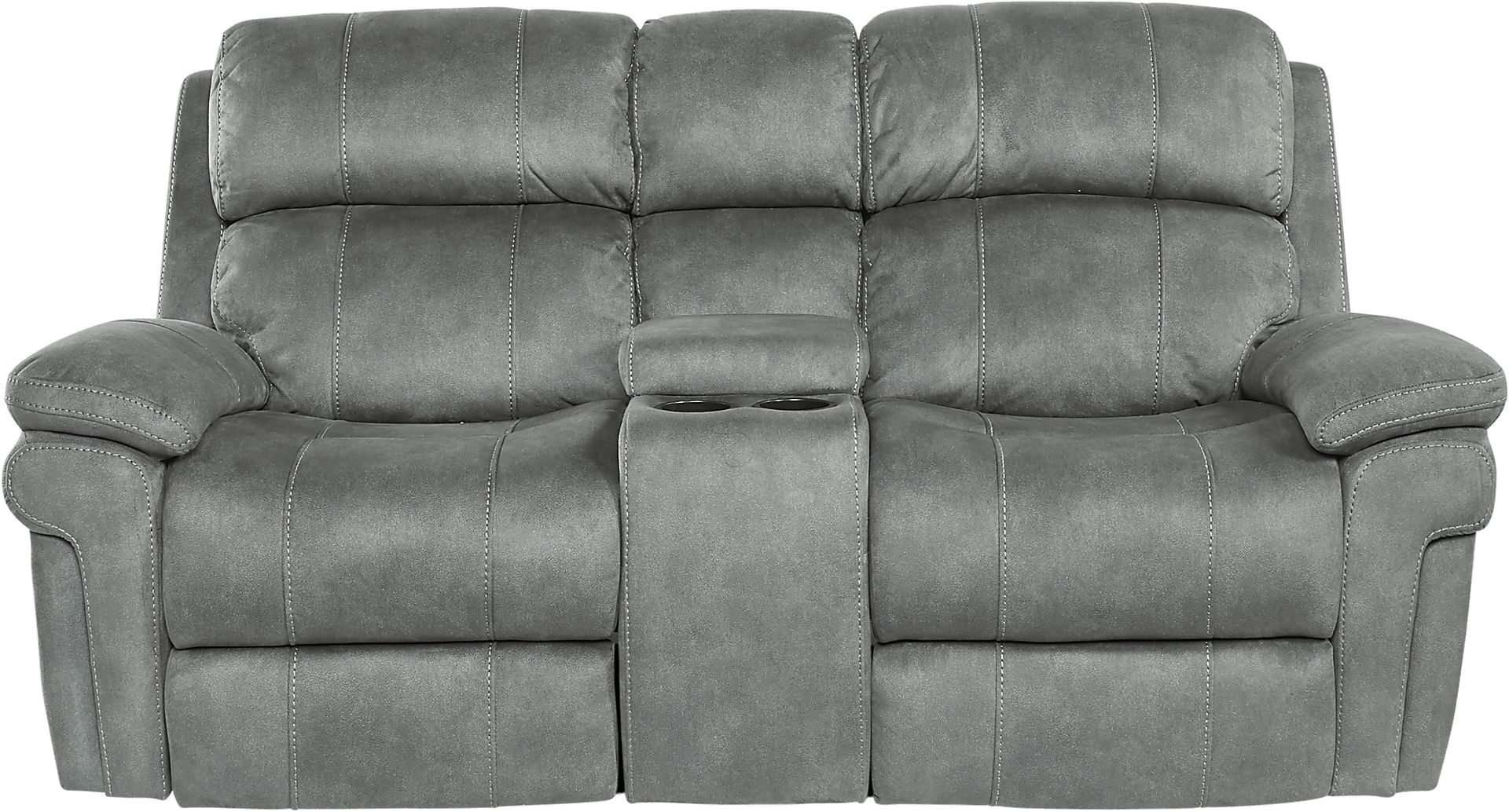 Glendale Charcoal Power Reclining Console Loveseat - Image 1