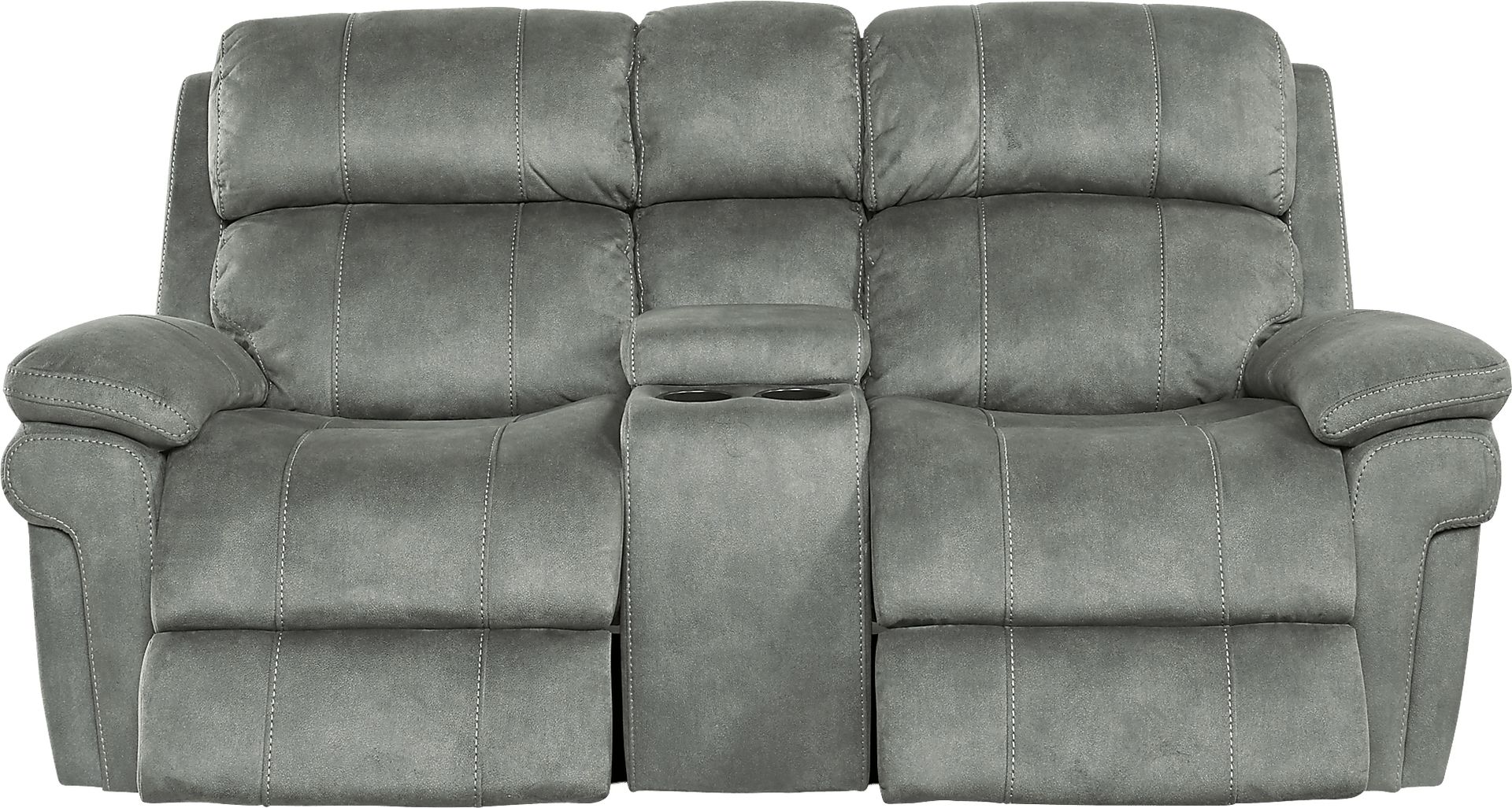 Glendale Place Charcoal Dual Power Reclining Console Loveseat - Image 2