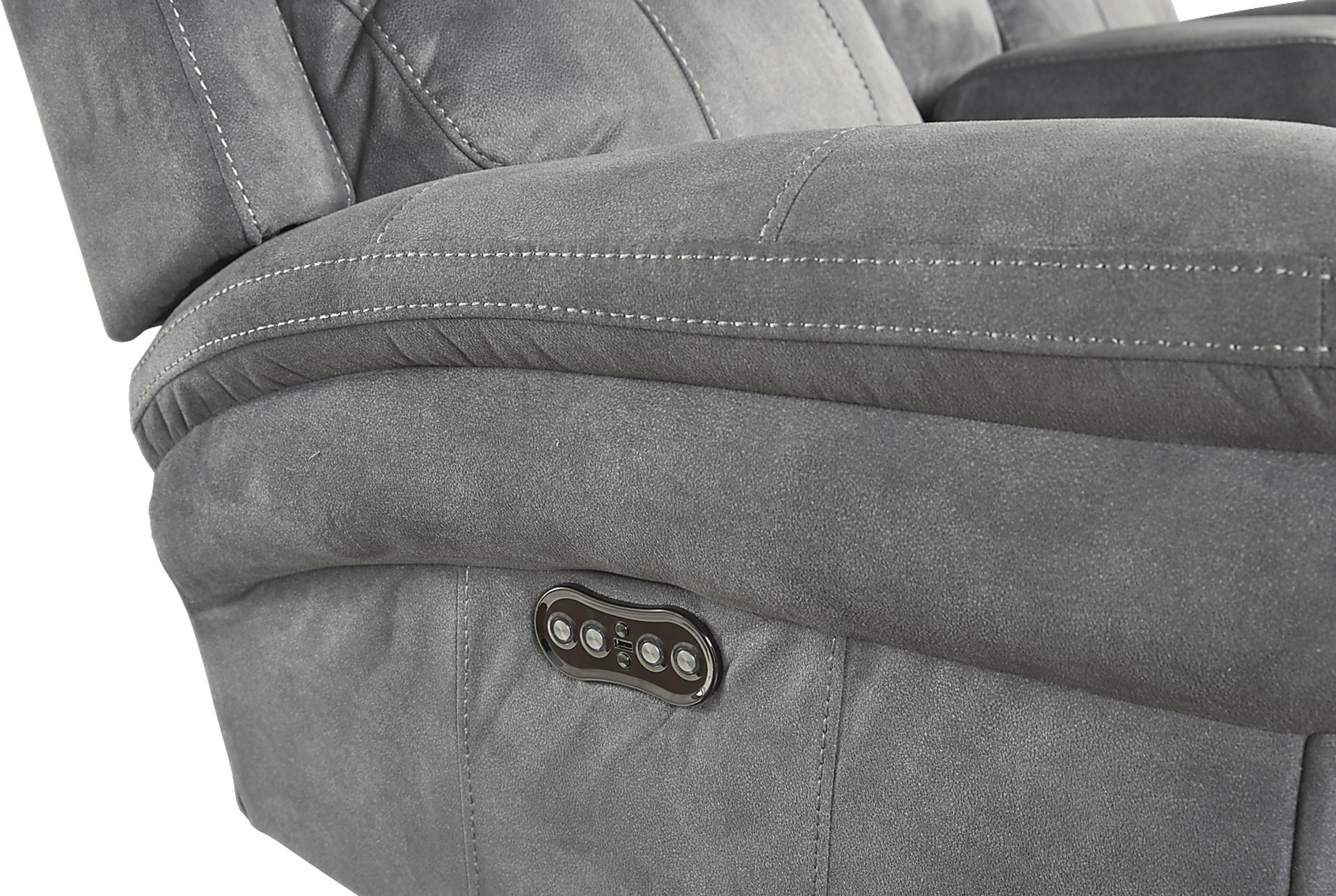 Glendale Place Charcoal Dual Power Reclining Console Loveseat - Image 5