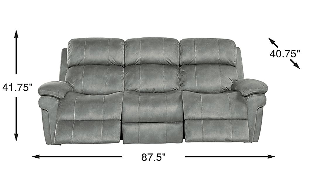 Glendale Place Charcoal Reclining Sofa