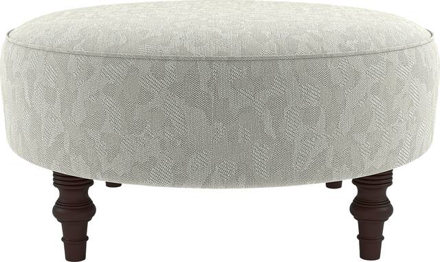 Glendmere White Ottoman - Thumbnail - Image 1
