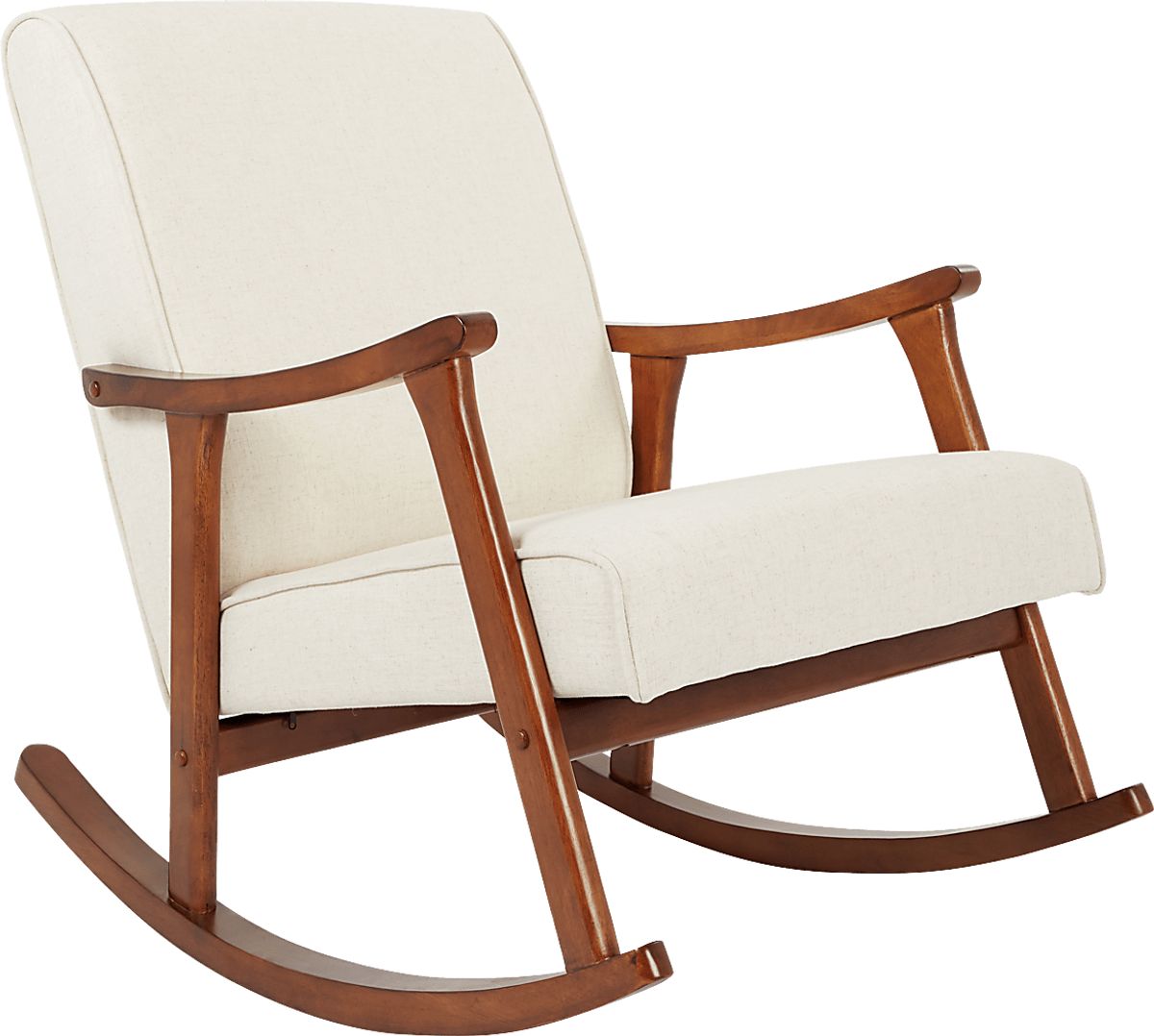 Glengyle White Ice,White Polyester Fabric Rocker Upholstered | Rooms to Go