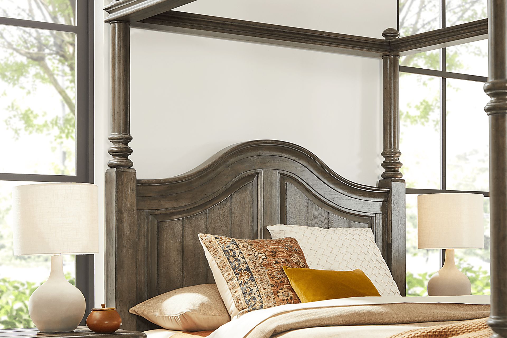 Glenira Lane Brown 3 Pc King Canopy Bed - Image 2
