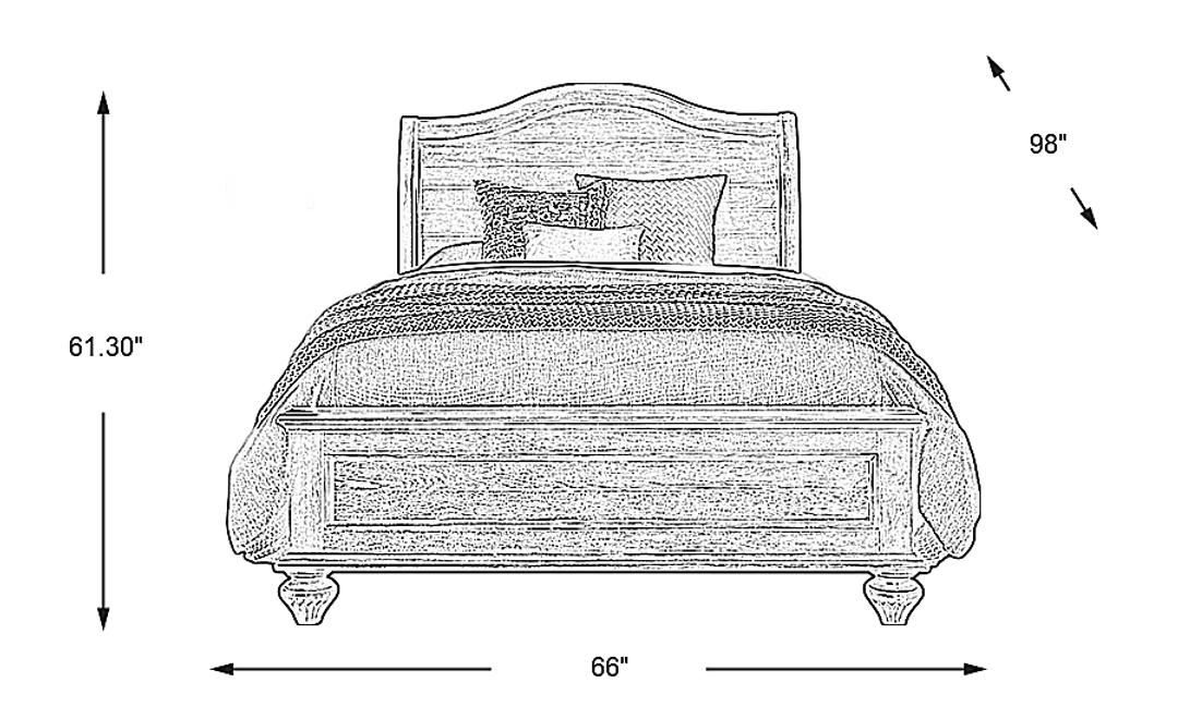 Glenira Lane Brown 3 Pc Queen Sleigh Bed