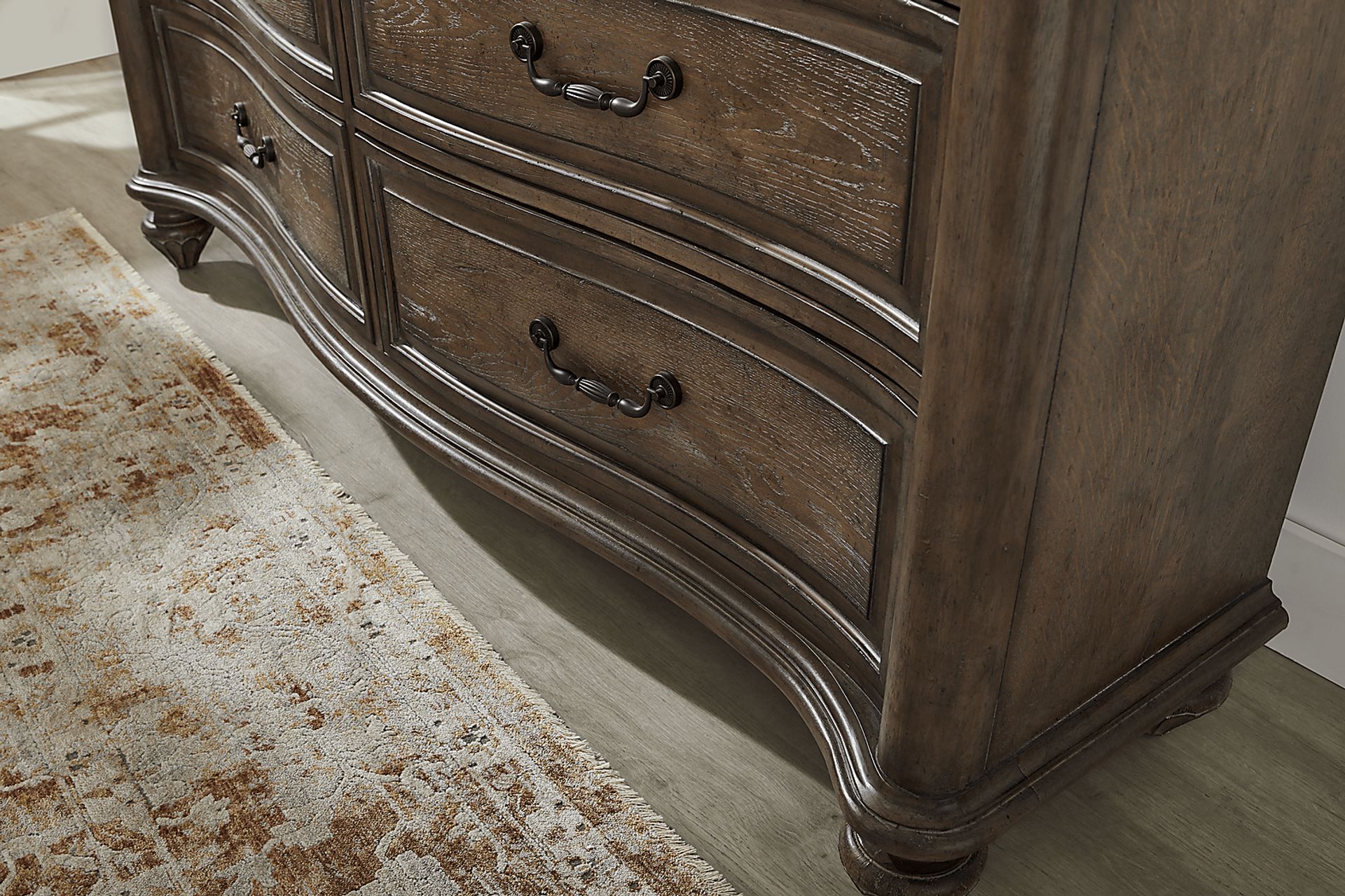 Glenira Lane Brown 7 Pc King Canopy Bedroom - Image 5