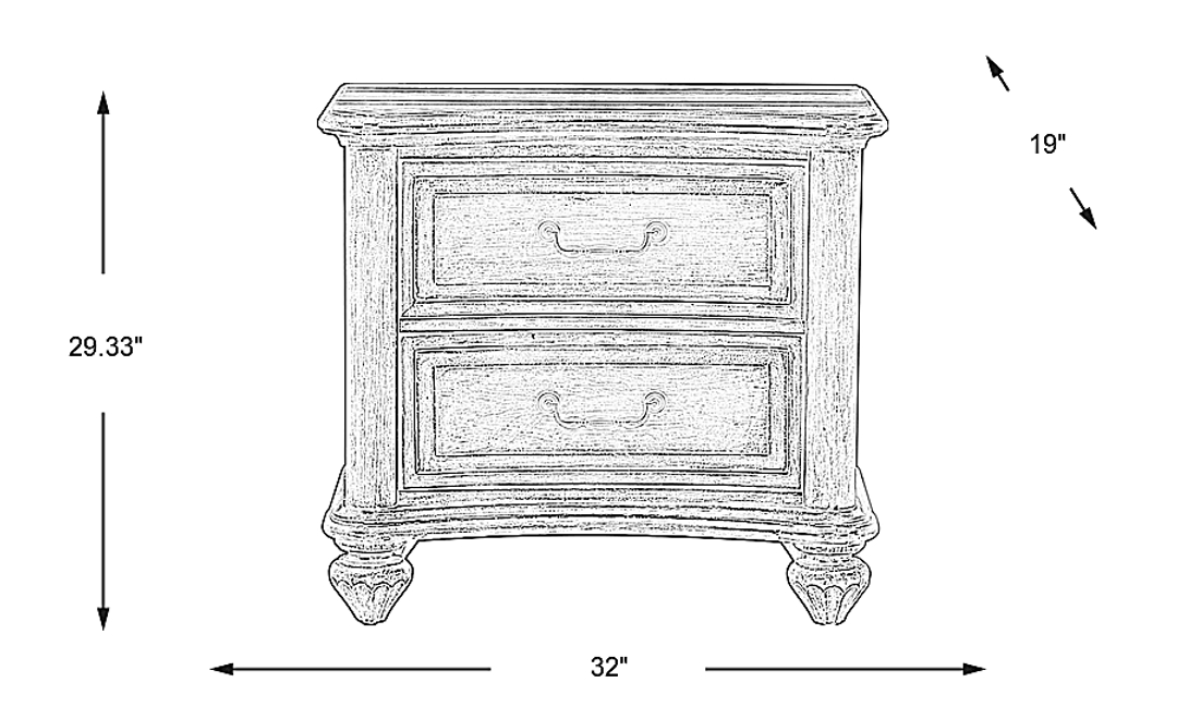 Glenira Lane Brown Nightstand