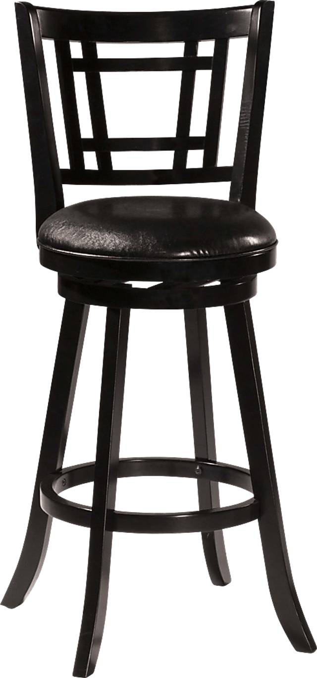 Glenloch Black Swivel Barstool - Thumbnail - Image 1