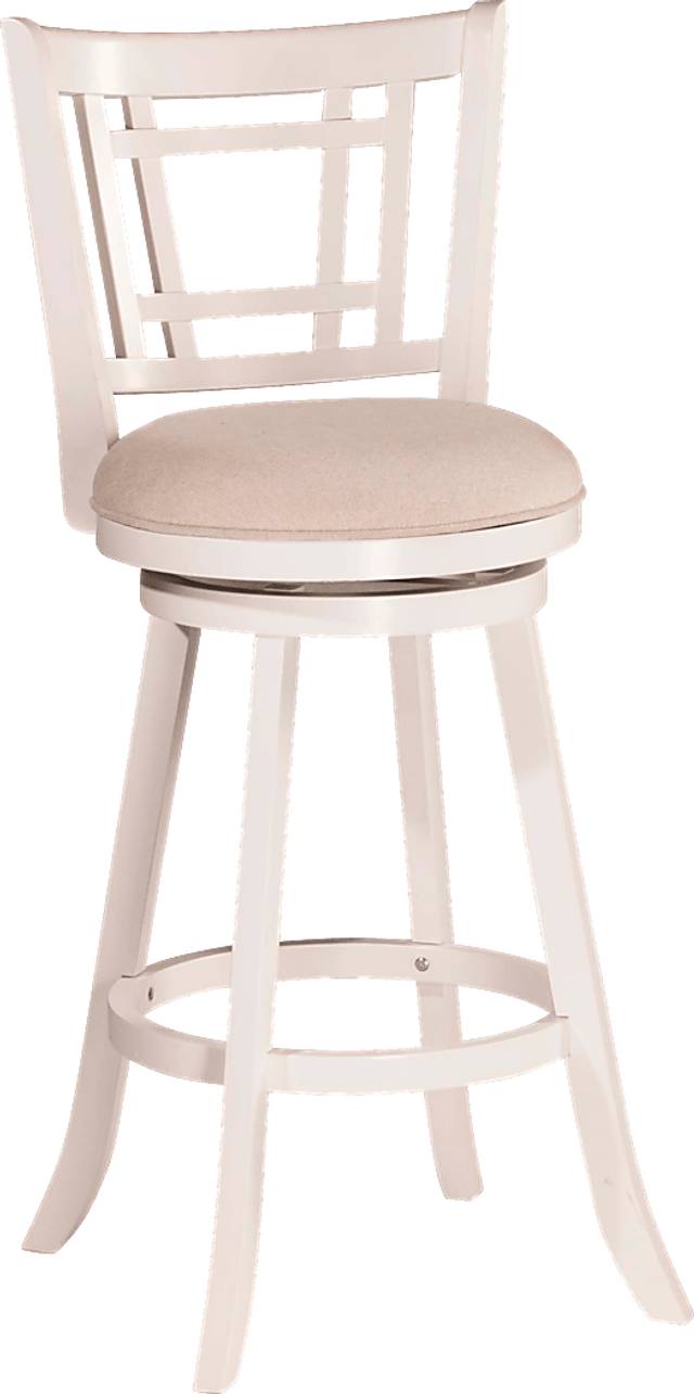 Glenloch White Swivel Barstool - Thumbnail - Image 1