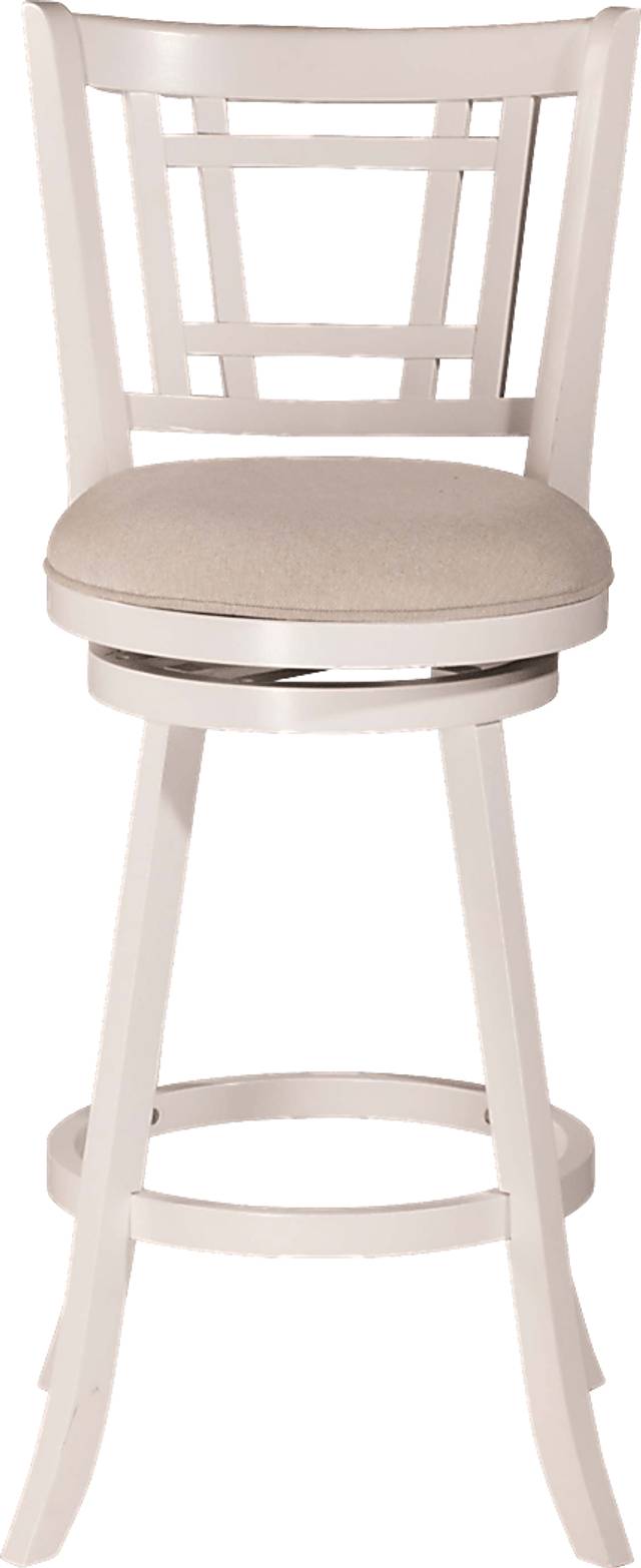 Glenloch White Swivel Counter Height Stool - Thumbnail - Image 2