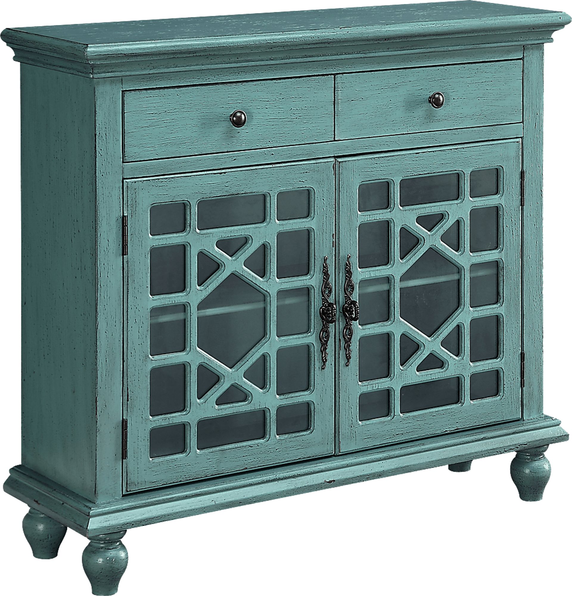 Glenna Teal Accent Cabinet - Image 2