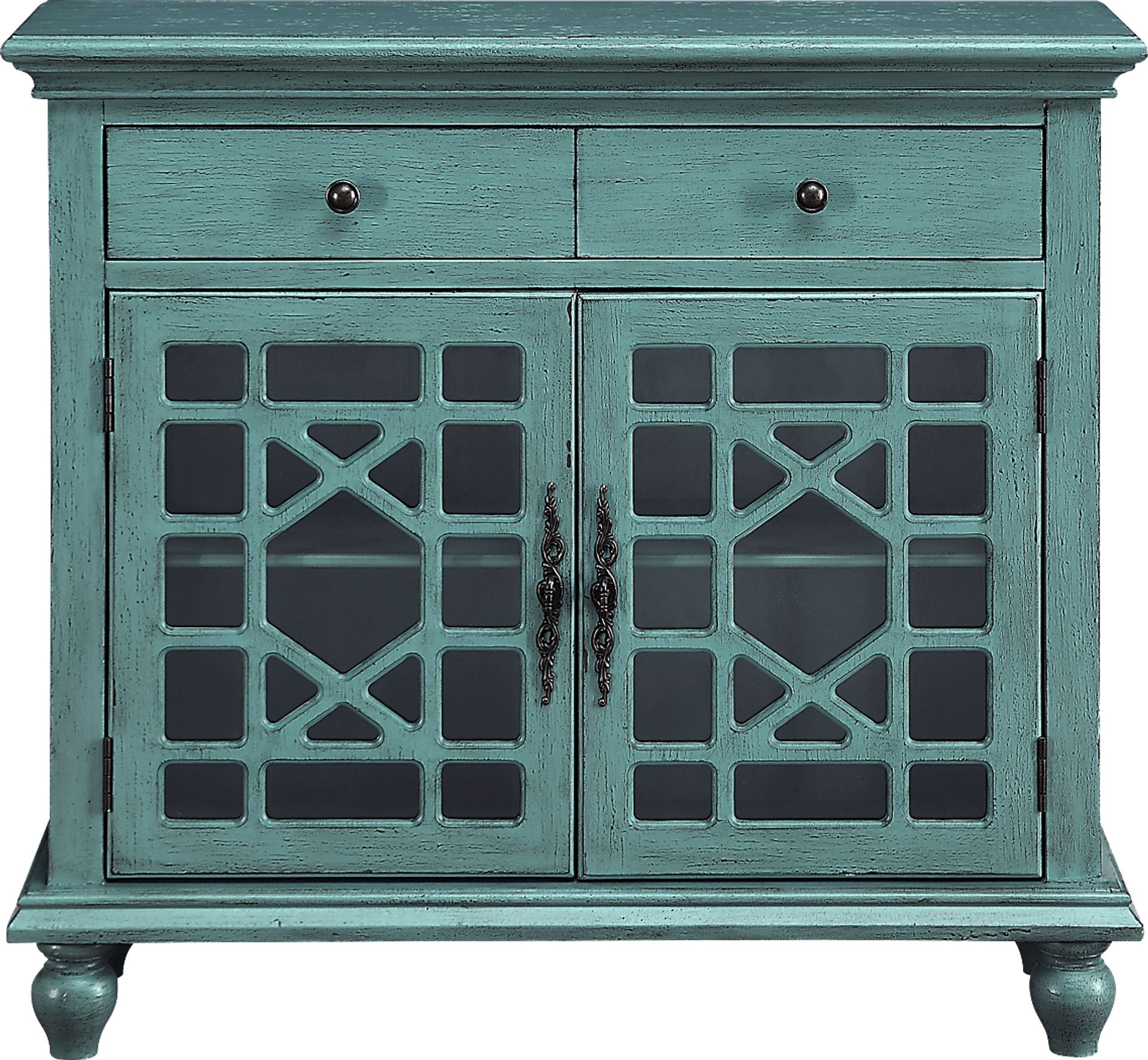 Glenna Teal Accent Cabinet - Image 1