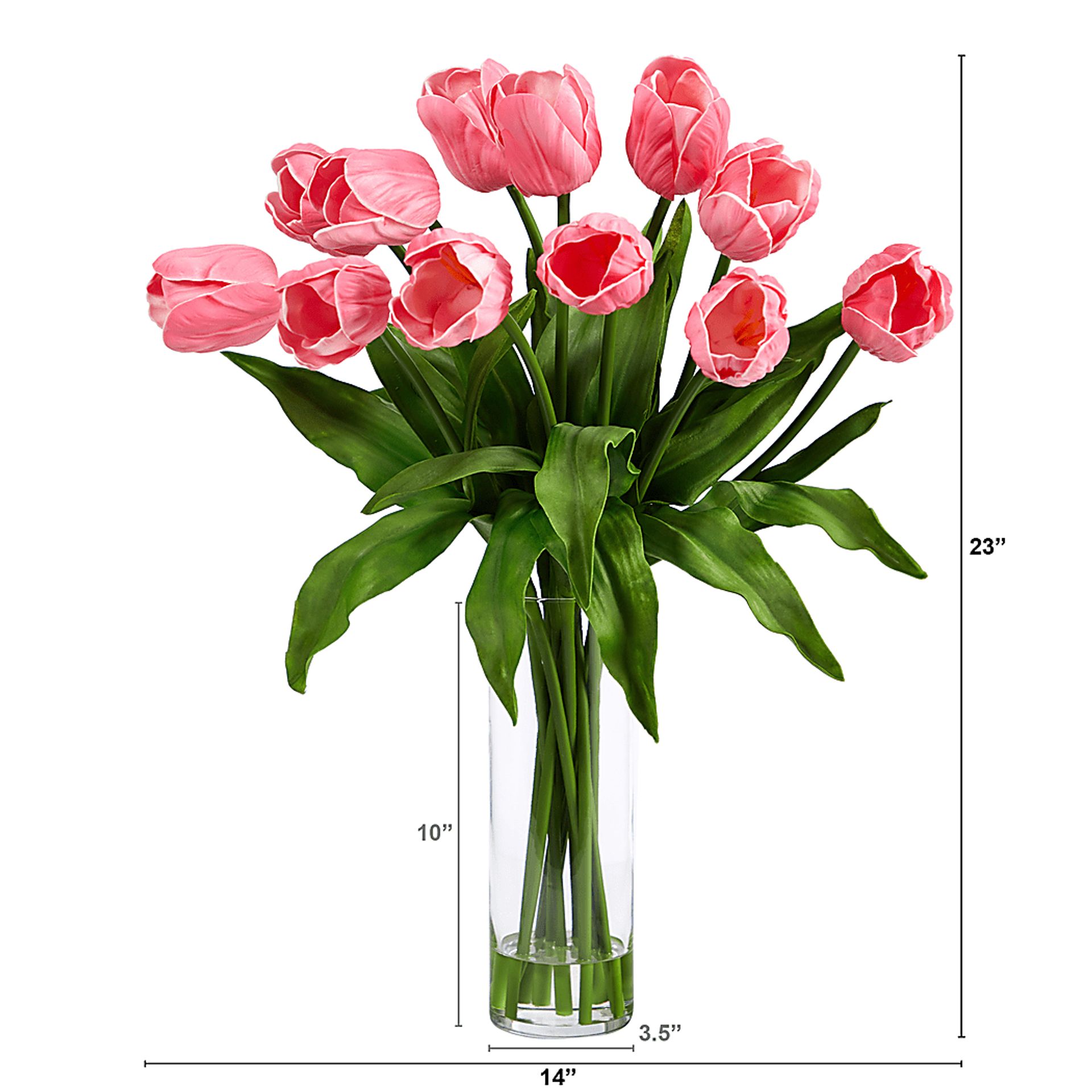 Glennan Pink Floral Arrangement with Vase - Image 4