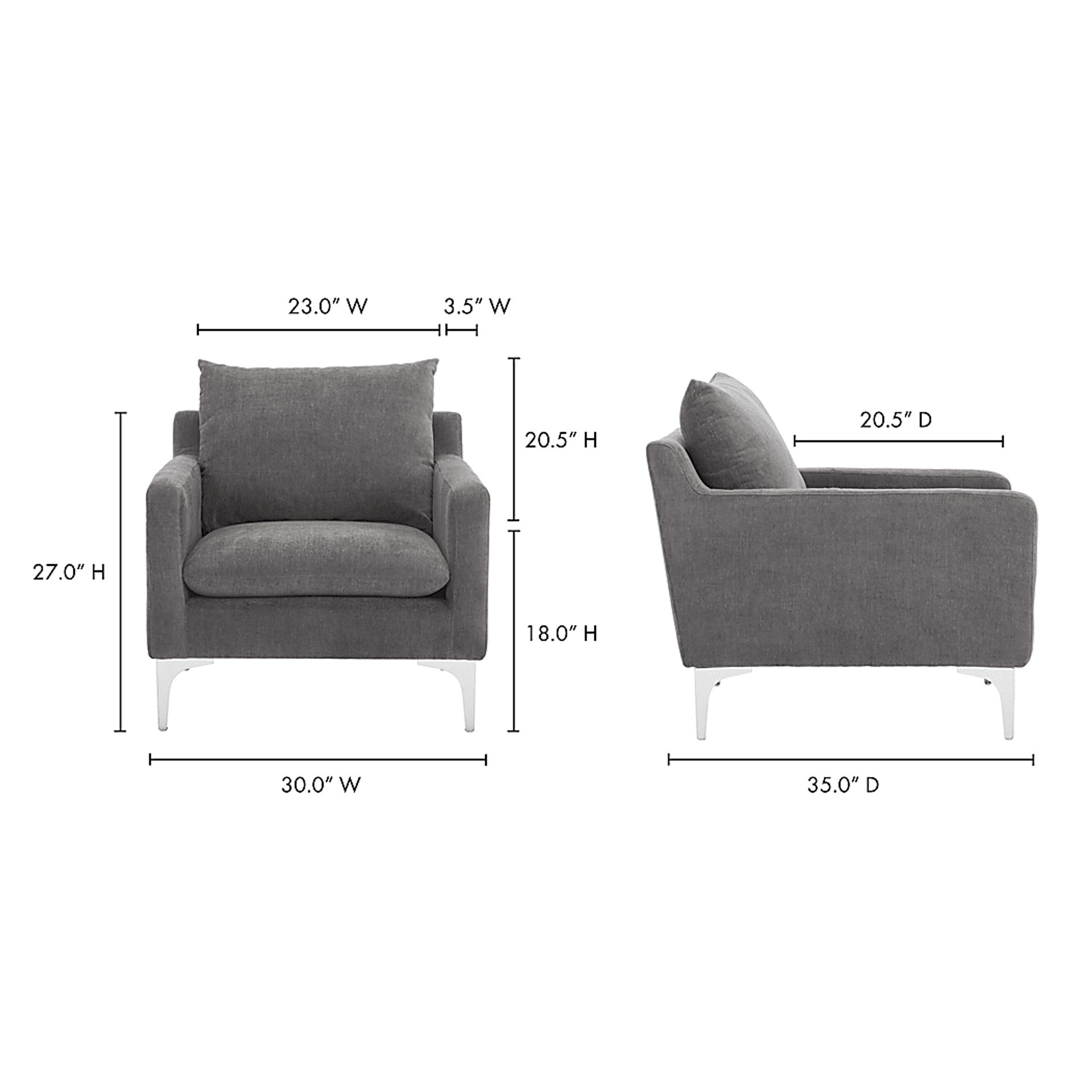 Glenroy Gray Accent Chair - Image 7