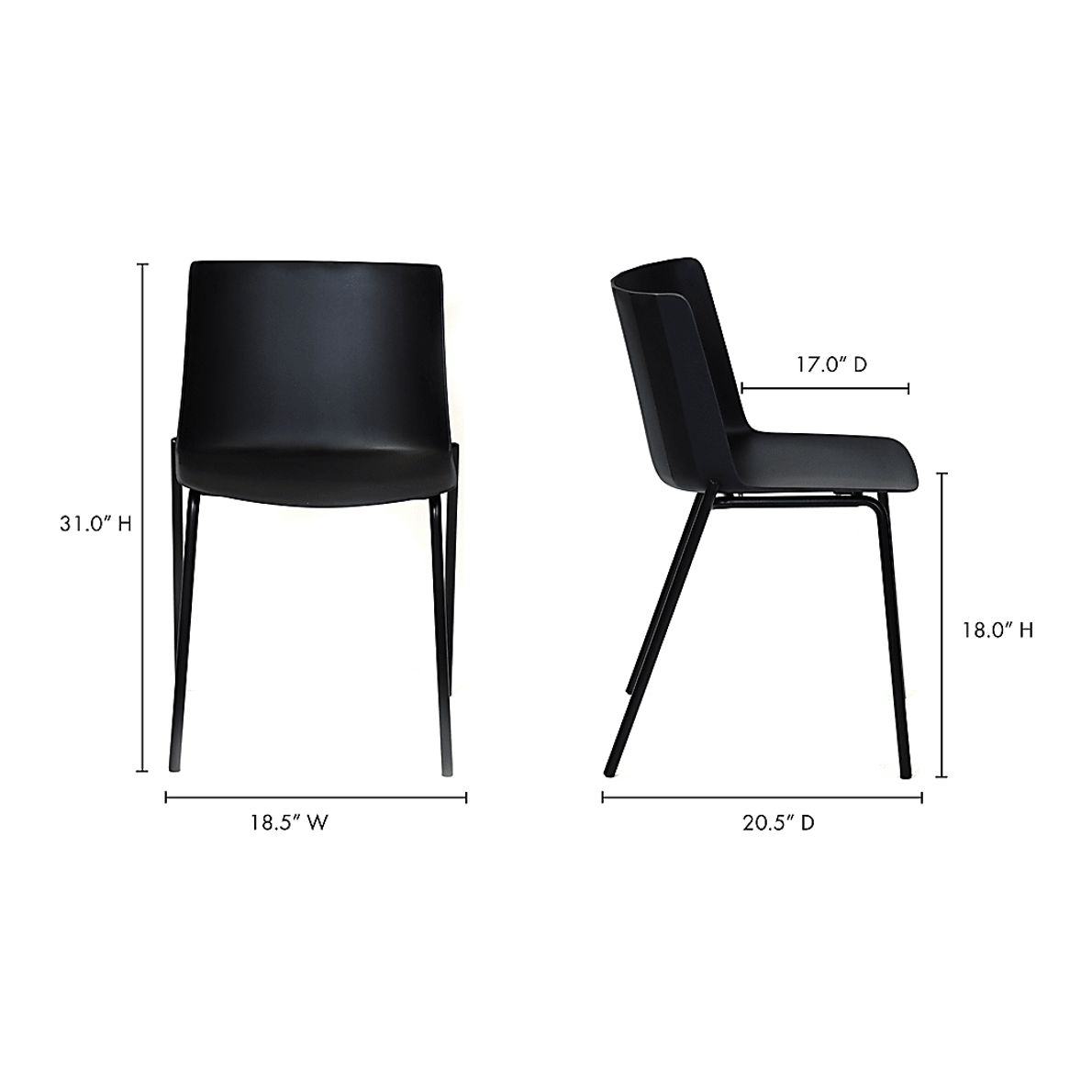 Glenury Black Outdoor Dining Chair, Set of 2
