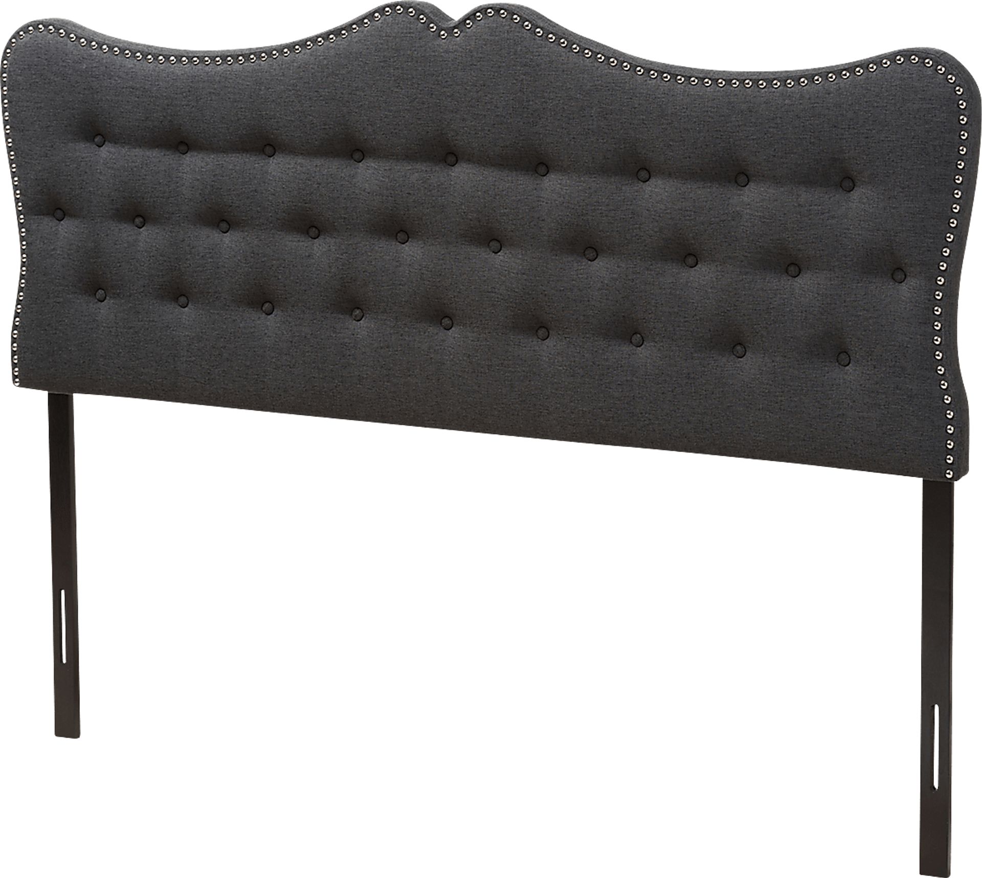 Glenvale Charcoal Queen Upholstered Headboard - Image 3